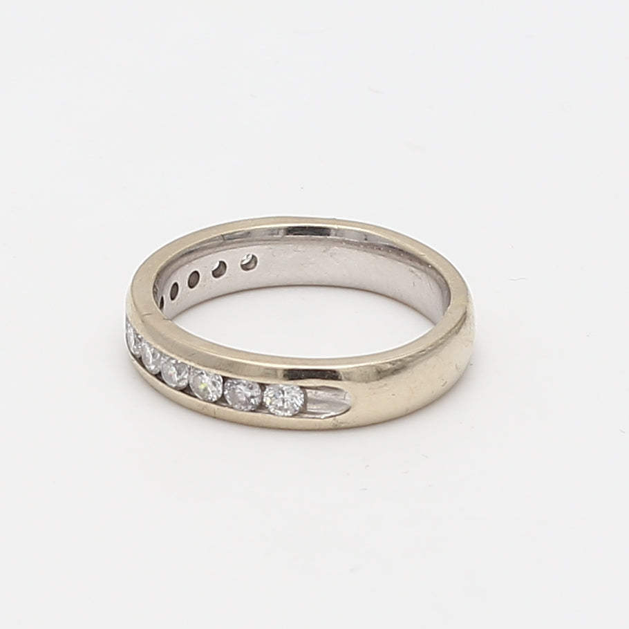 0.40 Carat Round Brilliant G SI1 Diamond Platinum Wedding Band Ring - Perfect for Engagement, Anniversary & Bridal Jewelry Gifts