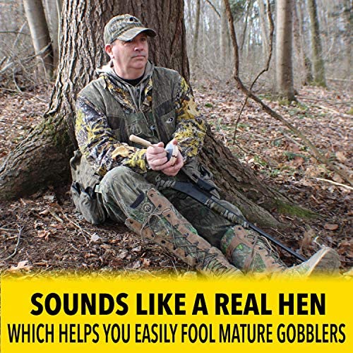 Premium Turkey Pot Calls - Realistic Glass & Slate Turkey Calls with Strikers - Hunting Decoys for Spring & Fall Turkey Season - Perfect for Woodlands & Open Fields