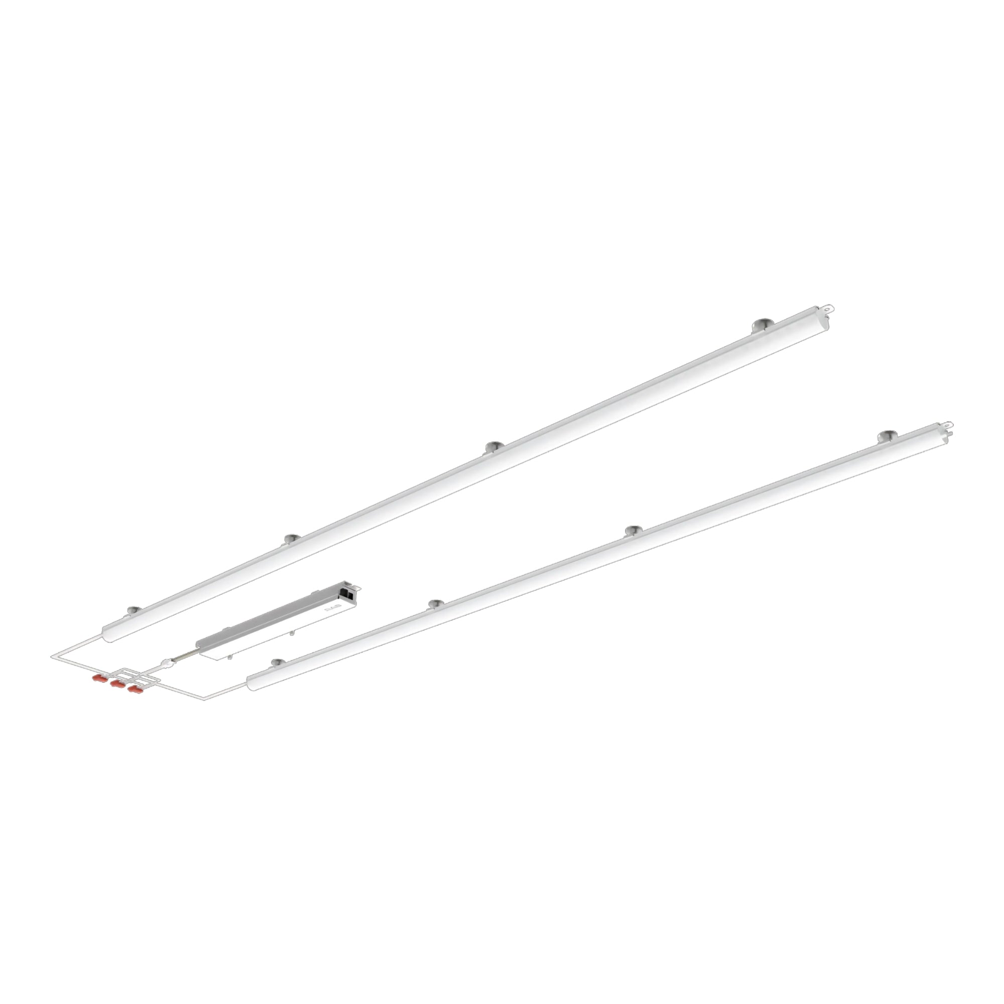 2x4ft LED Magnetic Retrofit Kit - 6640 Lumens, 50W, Selectable CCT (3000K-5000K), Frosted Lens, 120-277V - Perfect for Office Lighting, Drop Ceiling, and Commercial Spaces