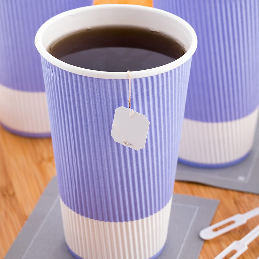 Insulated 16 oz Light Purple Ripple Wall Paper Coffee Cups - 500 Count Bulk Box - Eco-Friendly Disposable Cups for Coffee, Tea & Hot Beverages - Perfect for Offices, Cafes & Catering Events (Matching Lids Sold Separately)