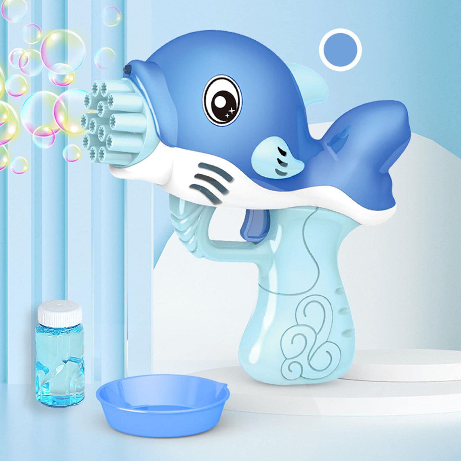 Dolphin Bubble Machine for Kids - 13 Hole Automatic Bubble Blower with 50ml Tank, Fun Outdoor Toy for Toddlers Boys & Girls | Perfect for Birthday Parties, Summer Activities & Backyard Play (Blue)