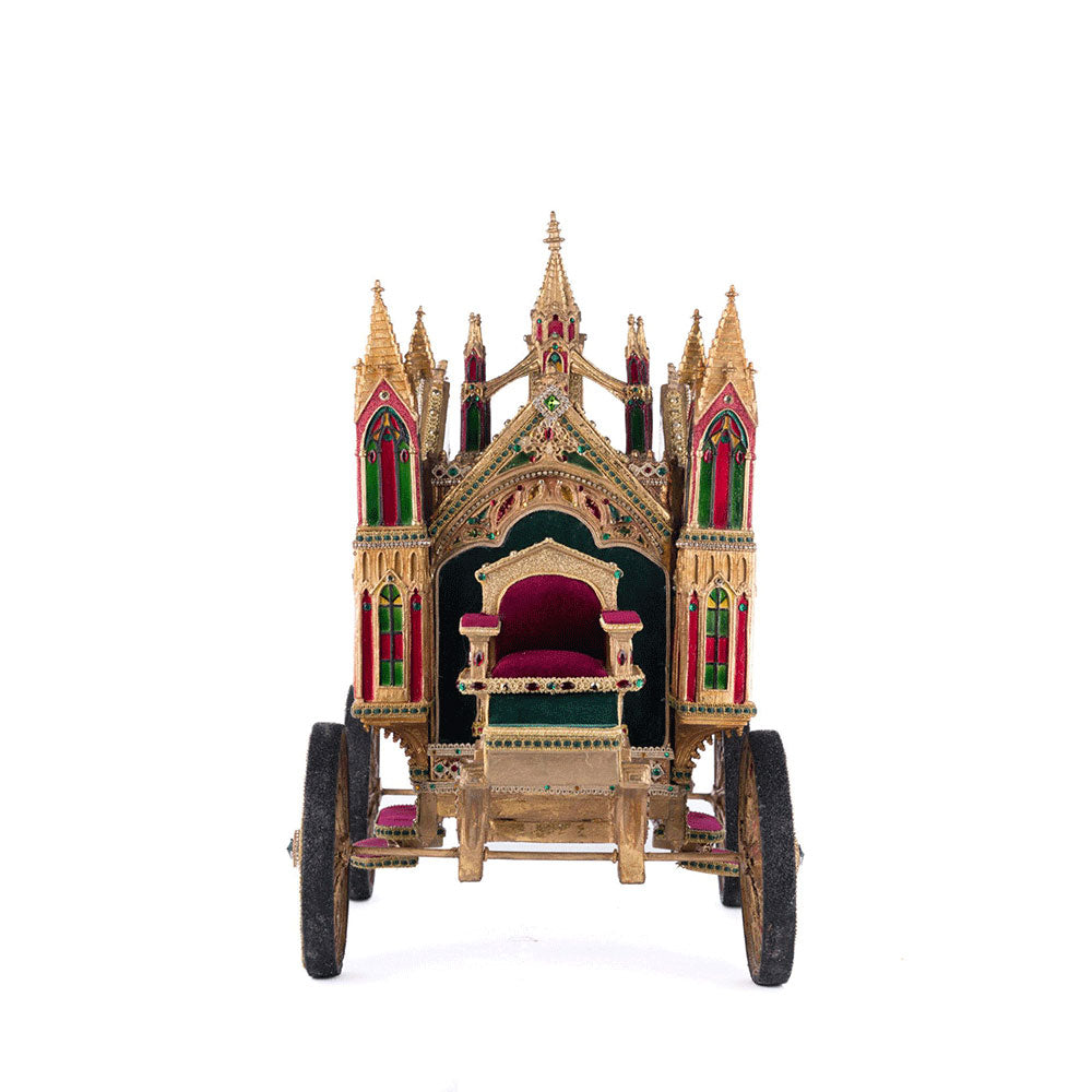 Katherine's Collection Christmas Castle Carriage - Elegant Holiday Home Decor for Christmas Tree, Mantel & Tabletop Displays