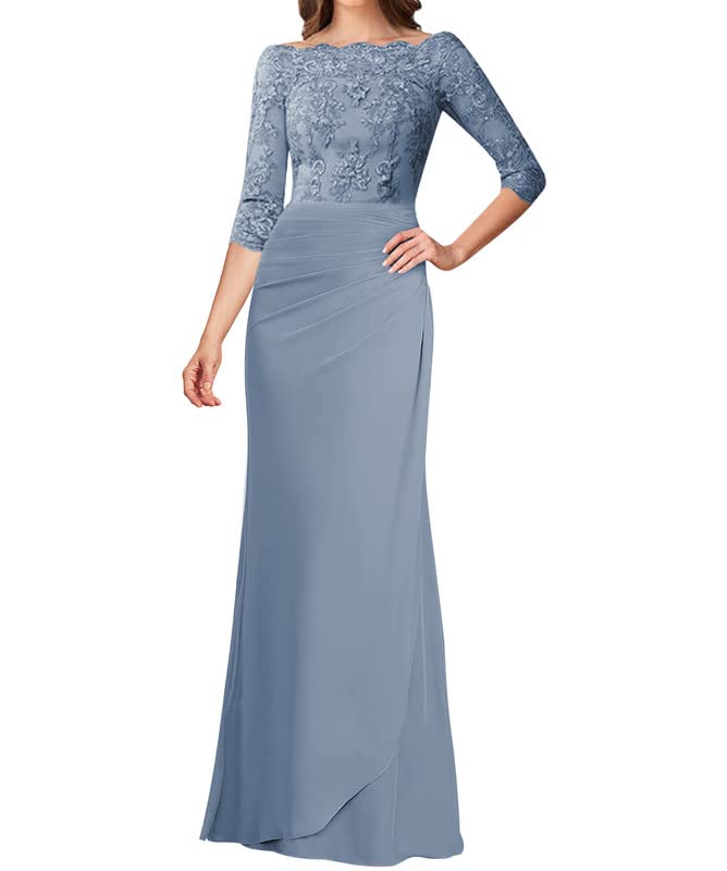 Elegant Lace Mother of The Bride Dresses - Long Sleeve Formal Evening Gown for Wedding Party, Special Occasions & Black Tie Events