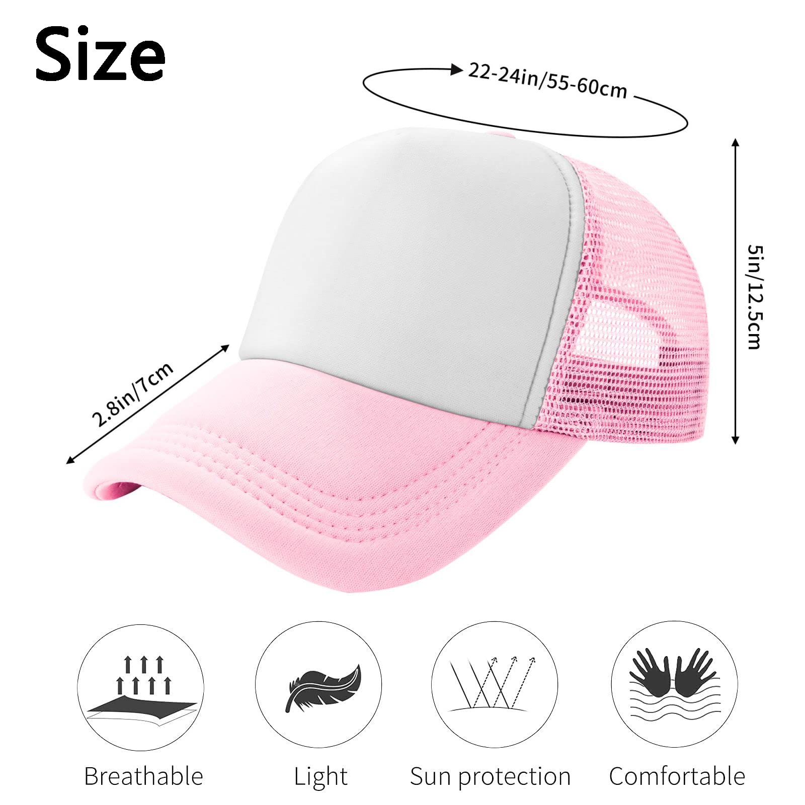 Custom Hats Personalized with Text & Photos - Baseball Cap & Trucker Hat for Men & Women - Create Your Unique Design - Perfect for Gifts, Sports Events & Brand Promotions