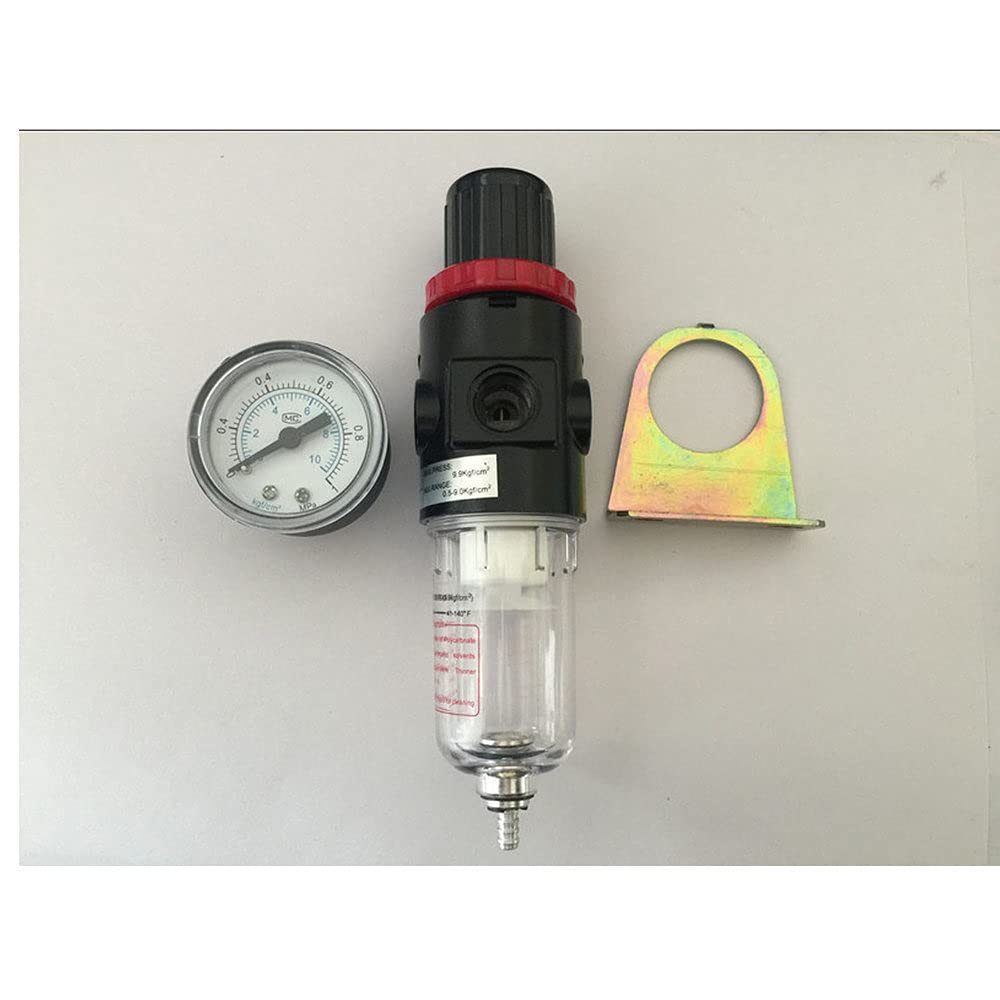 AFR-2000 Air Filter Regulator Compressor with Pressure Reducing Valve & Oil Water Separator + Gauge Kit | Industrial Pneumatic System Maintenance for Air Tools & Machinery