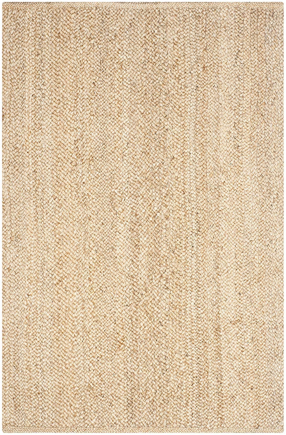 Handwoven Jute Area Rug - Natural Beige Farmhouse Style Braided Rectangle Rug 3x6 Feet for Living Room, Bedroom & Kitchen | Eco-Friendly Floor Mat for Cozy Home Decor