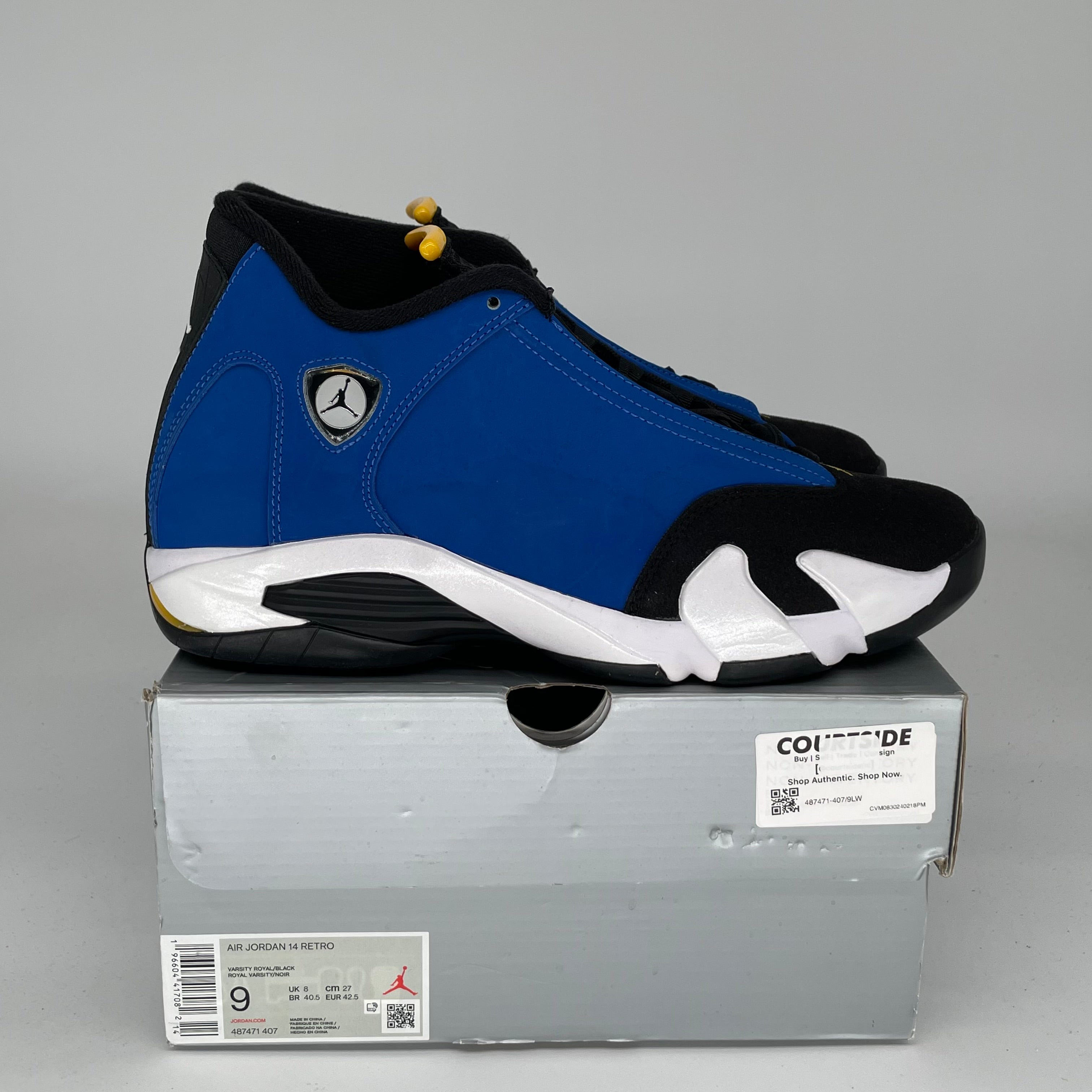 Original: AIR JORDAN 14 LANEY SIZE 9 487471 407   Optimized: **Authentic Air Jordan 14 Retro 'Laney' Basketball Shoes - Size 9 (487471-407) - Perfect for Sneaker Collectors & Court Performance**