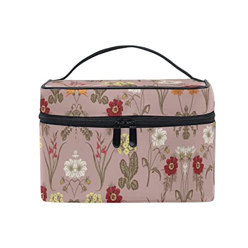 Floral Yellow Daisy Cosmetic Bag - Cute Zippered Makeup Pouch & Toiletry Organizer for Women & Girls - Perfect for Travel, Gym, and Daily Essentials Storage