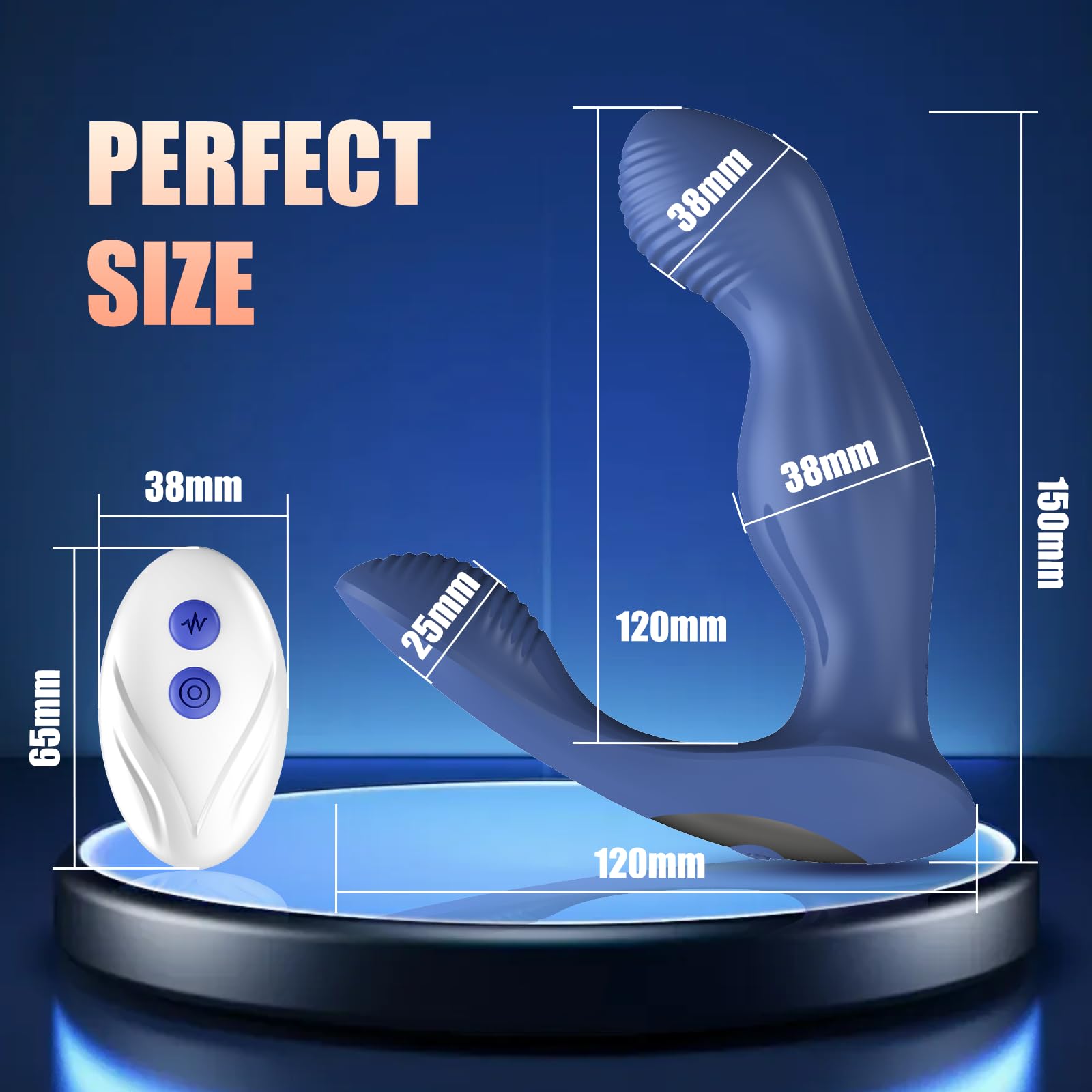 Remote Control Prostate Massager Vibrator - Anal Sex Toy for Men with Rotating & Vibrating Butt Plug, Perineum Stimulation - Perfect for Solo Play & Couples Fun, Adult Toys & Games