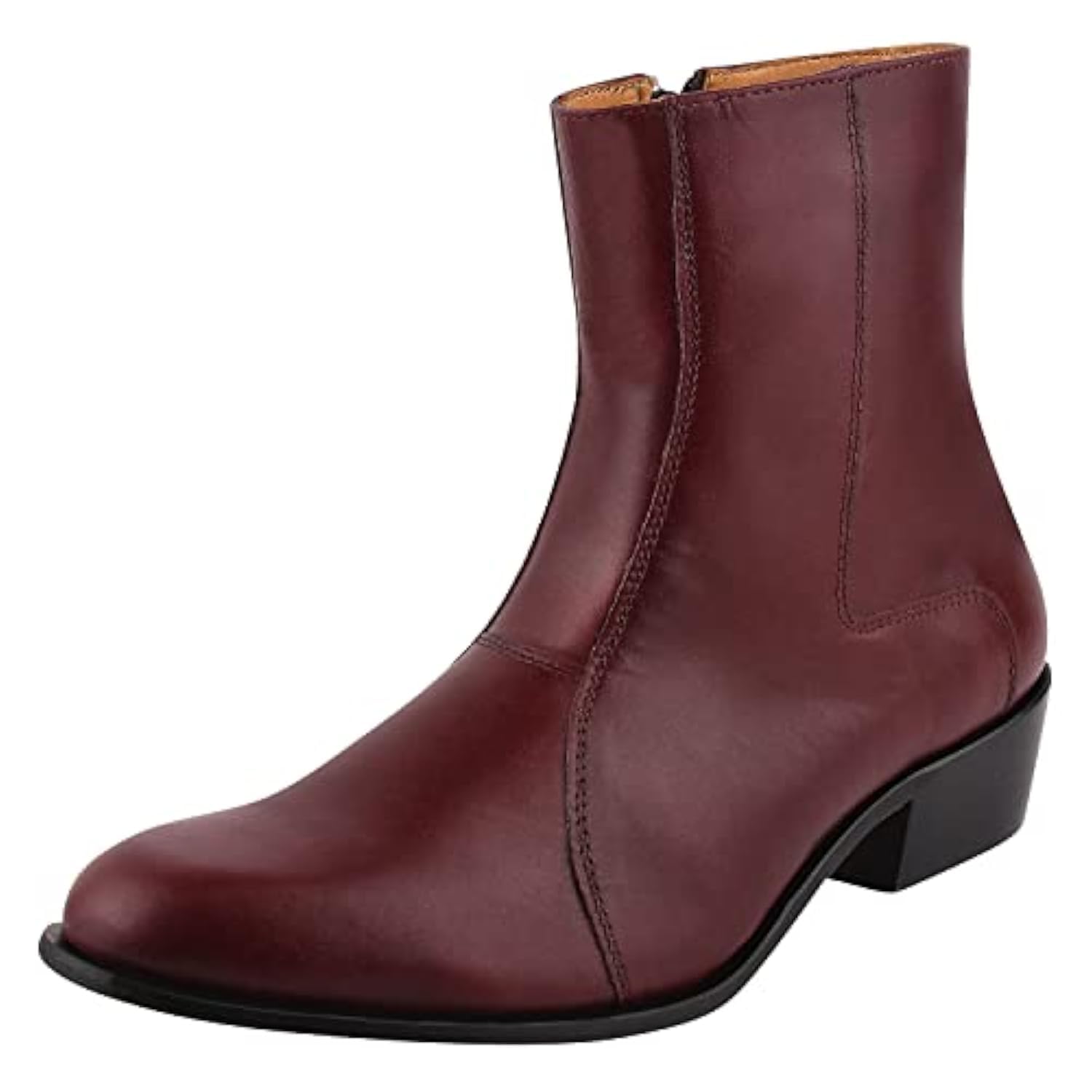 **LIBERTYZENO Men's Plain & Snake Print Leather Dress Boots - High Ankle Retro Style for Casual & Formal Wear - Perfect for Easter Gifts, Parties & Office Outfits**