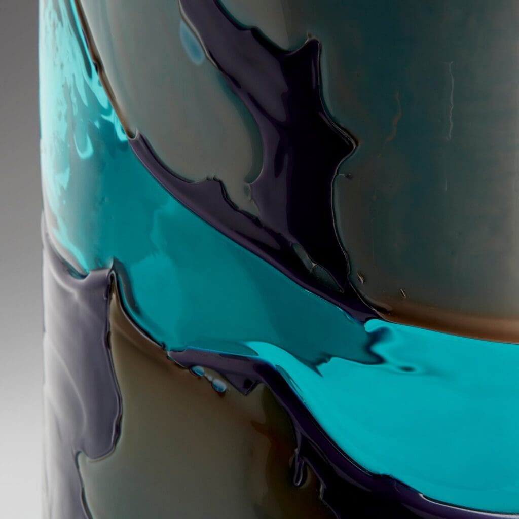 Cyan Design 10847 Ahoy Vase - Blue Ceramic Medium Vase for Home Decor, Wedding Centerpiece & Coastal Farmhouse Style