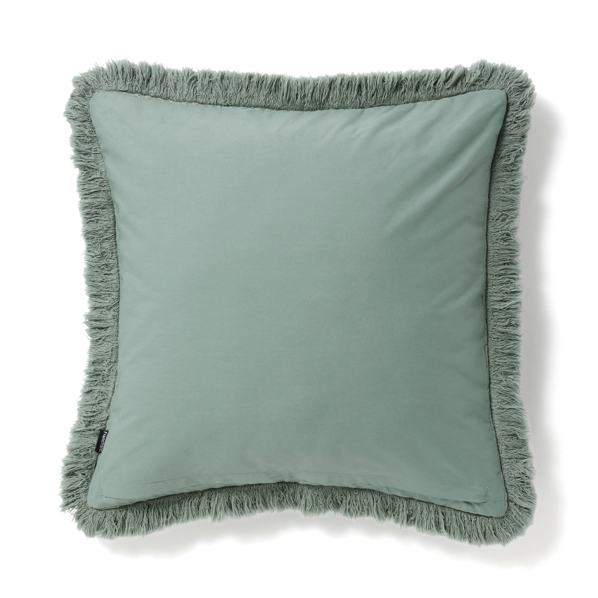 Premium Diamond Fringe Cushion Cover 18x18 Inches - Soft Green Bohemian Style Decorative Pillow Case for Sofa, Bed, Living Room & Home Decor