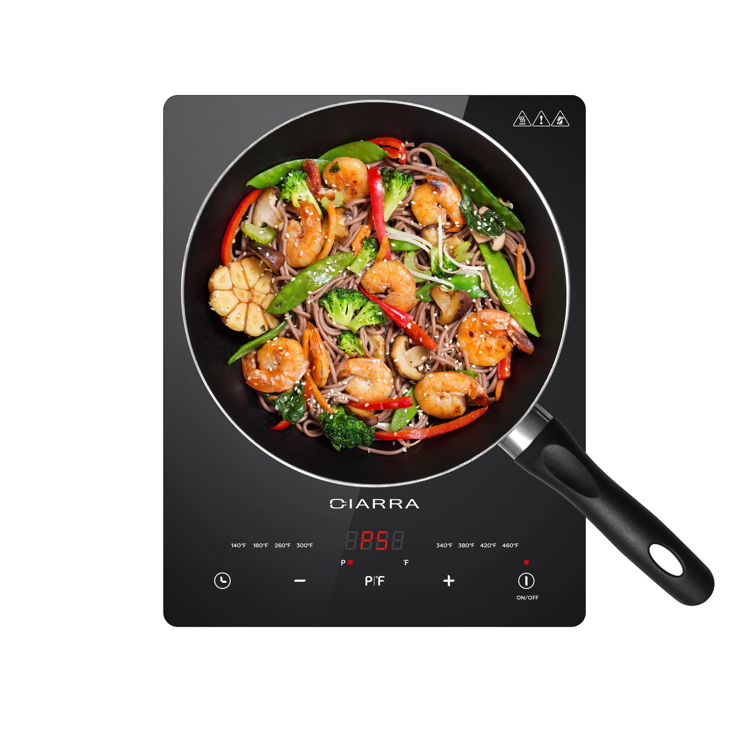 CIARRA 1800W Portable Induction Cooktop with Touch Control - Fast Heating, Energy Efficient, Safe for Kitchen, Camping & Dorm Cooking