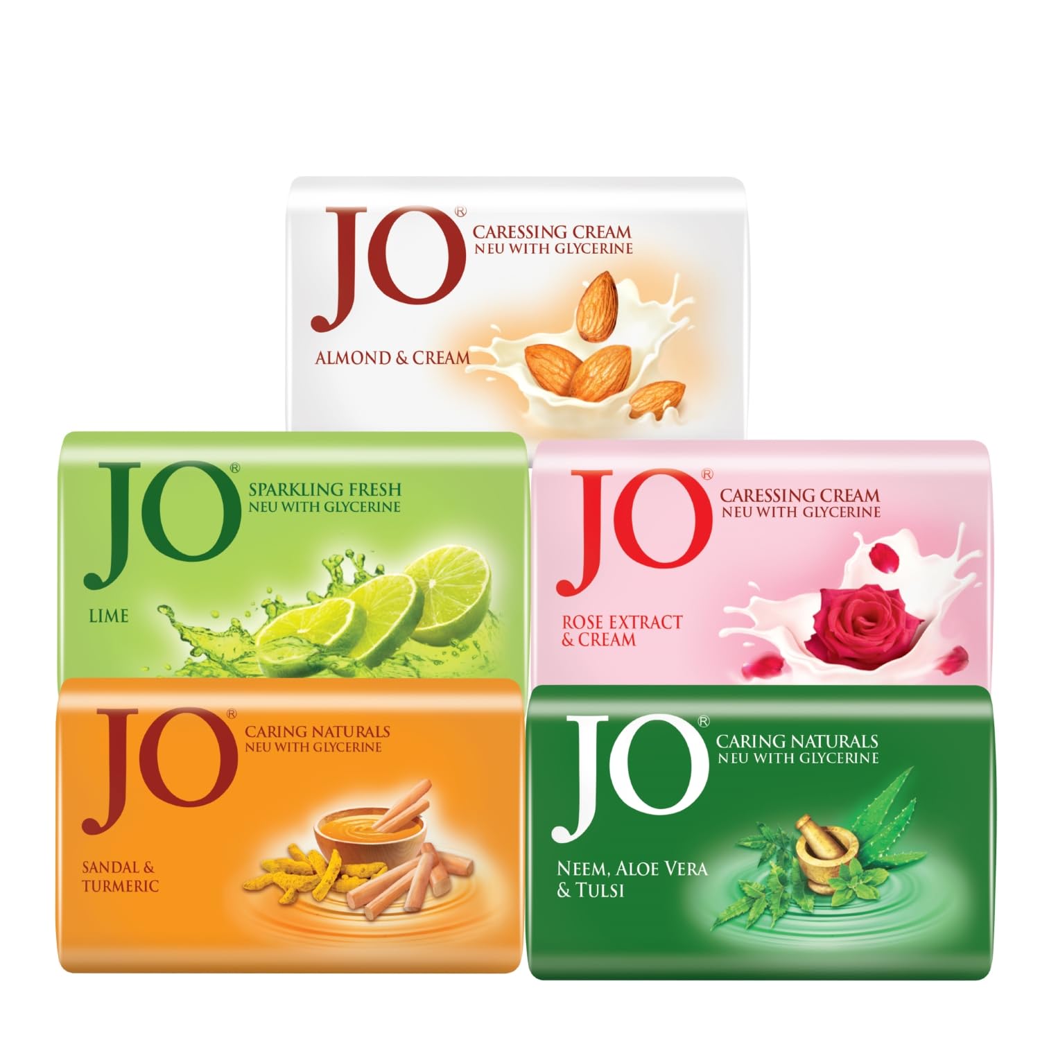 JO Almond Cream Soap - Pack of 8 Bars (150g Each) | Moisturizing & Nourishing Hand & Body Soap for Dry Skin | Perfect for Daily Use, Gifts & Spa Days