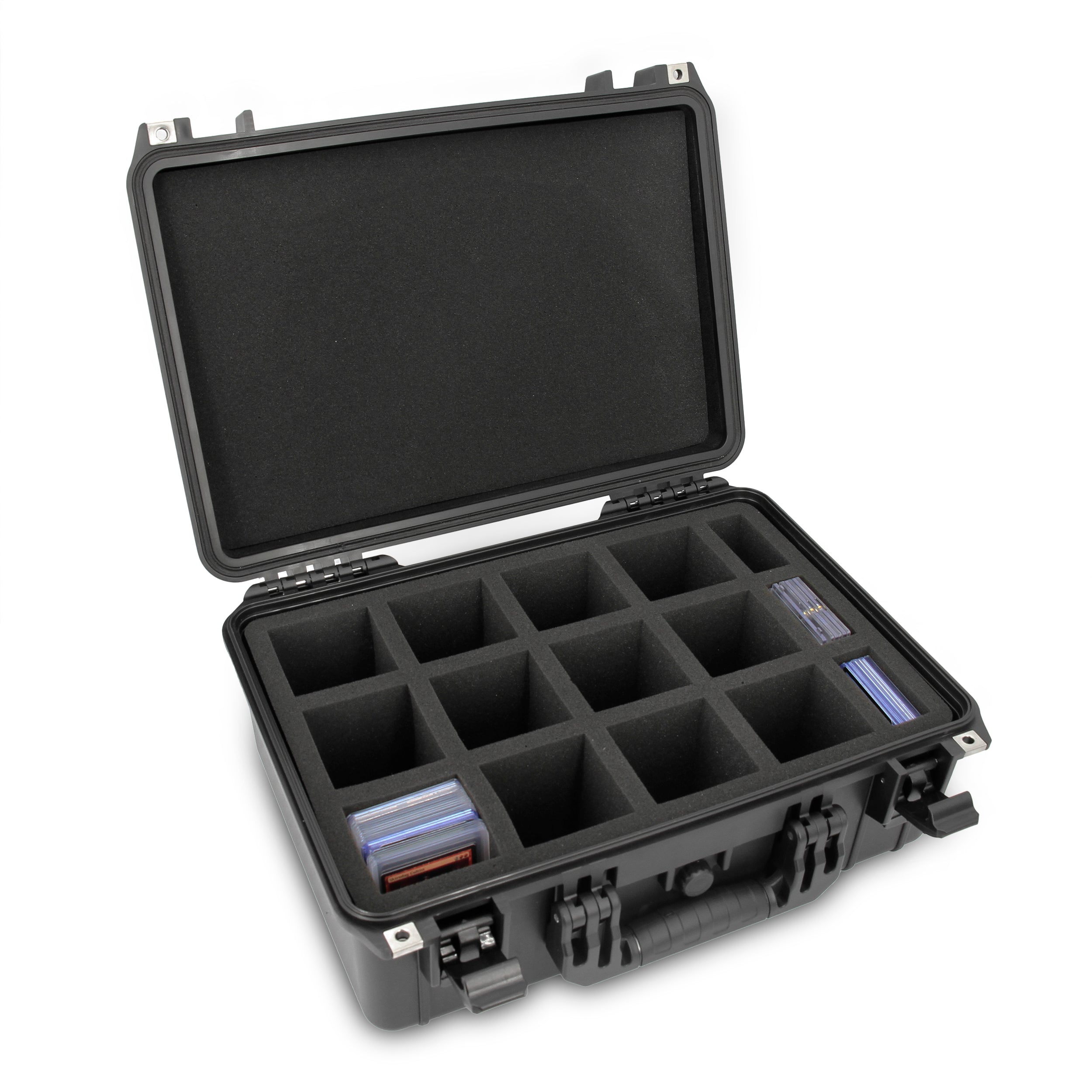 CASEMATIX Waterproof Trading Card Storage Case - Holds 500 Top Loader Cards with Airtight Seal & Adjustable Dividers - Perfect for Collectors, Sports Cards, and Gaming Cards Protection