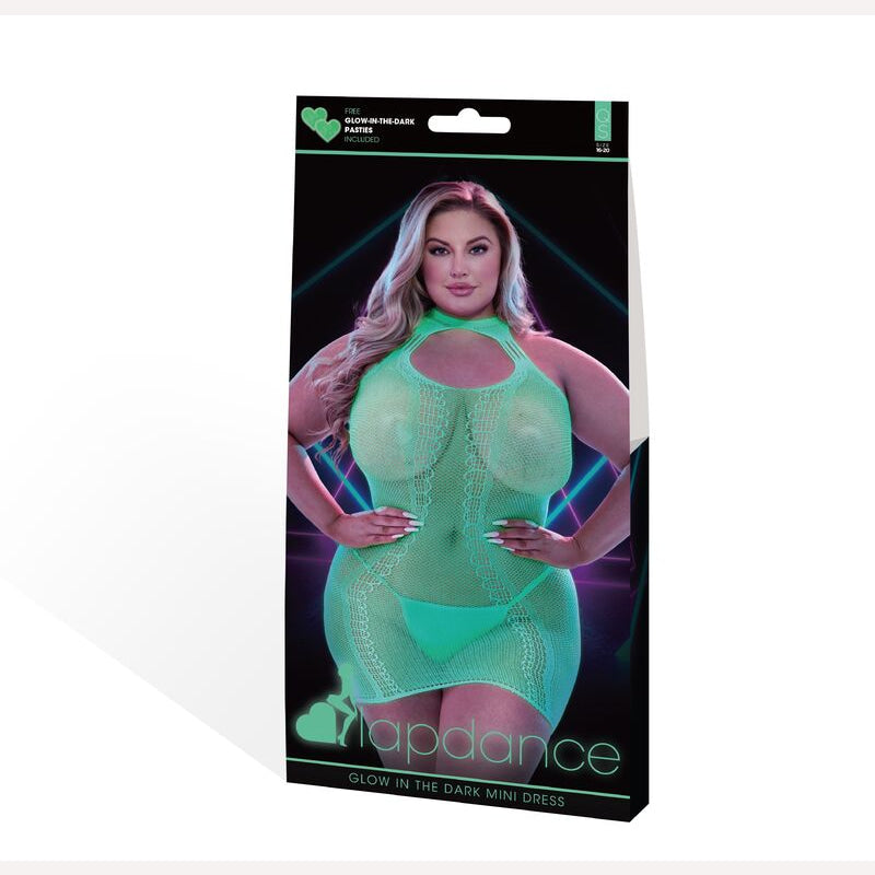 Glow in The Dark Mini Dress for Women - Lapdance Clubwear, Sexy Party Outfit for Nightclubs & Halloween Costumes