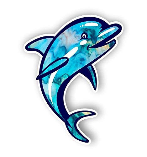Vibrant Multi-Colored Dolphin Car Decals - Waterproof Vinyl Stickers for Cars, Windows & Bumpers (5