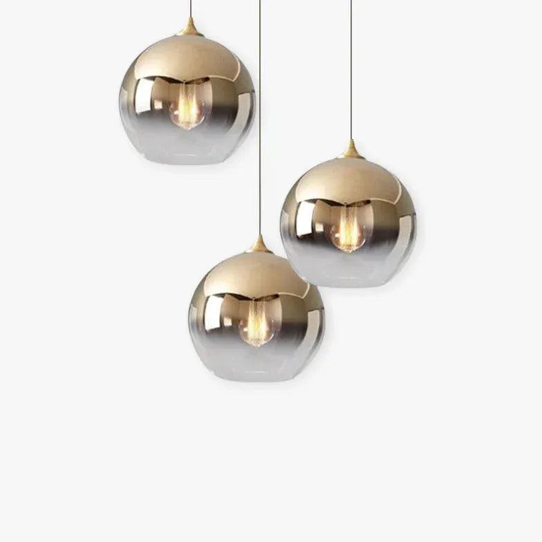 Modern Single Head Metal Sphere Pendant Light - Sleek Industrial Ceiling Lighting for Dining Room, Kitchen, or Bedroom