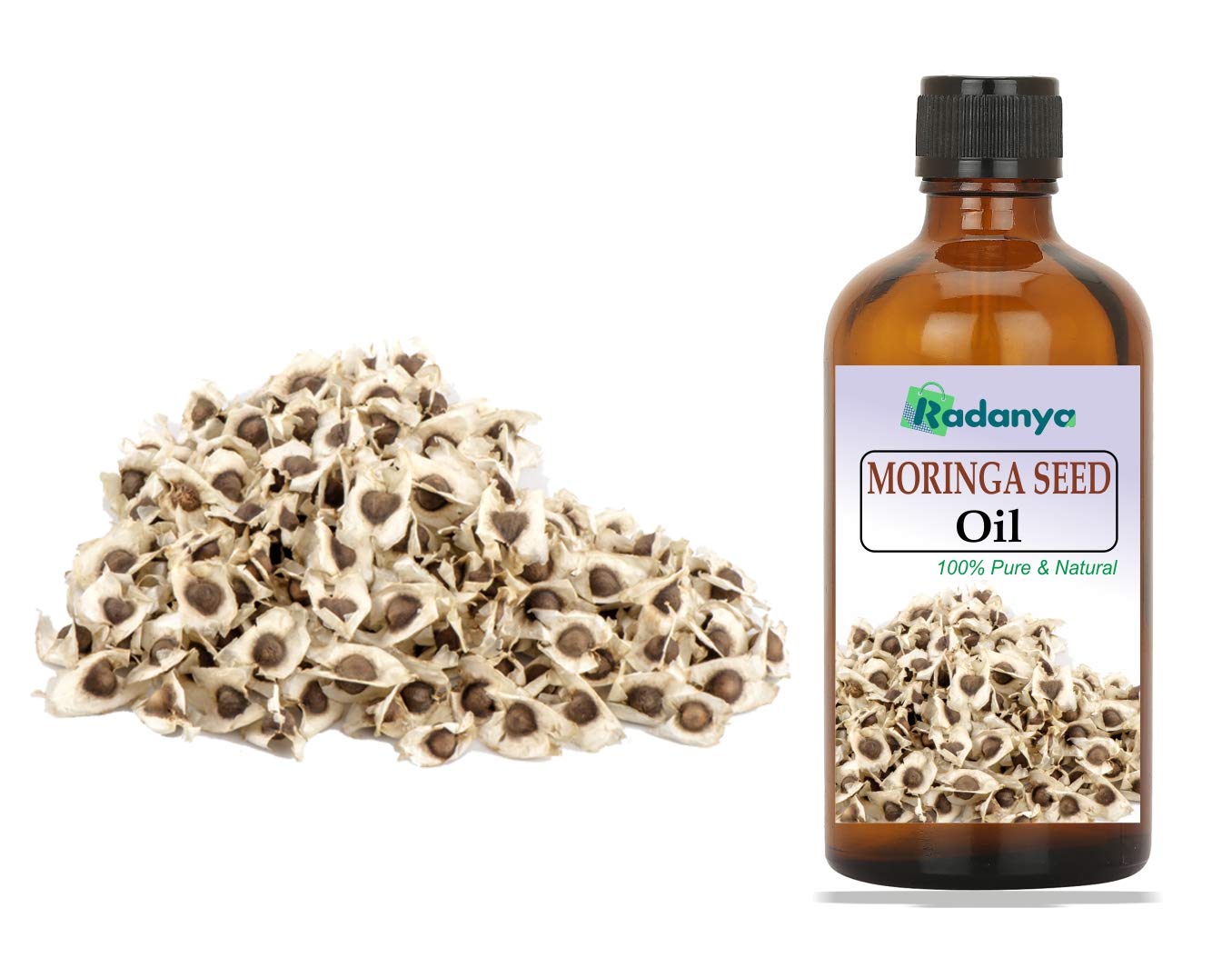 100% Pure Moringa Seed Essential Oil - Natural Aromatherapy Oil for Skin & Hair Care (3ml-1000ml) | DIY Beauty, Massage & Relaxation Therapy