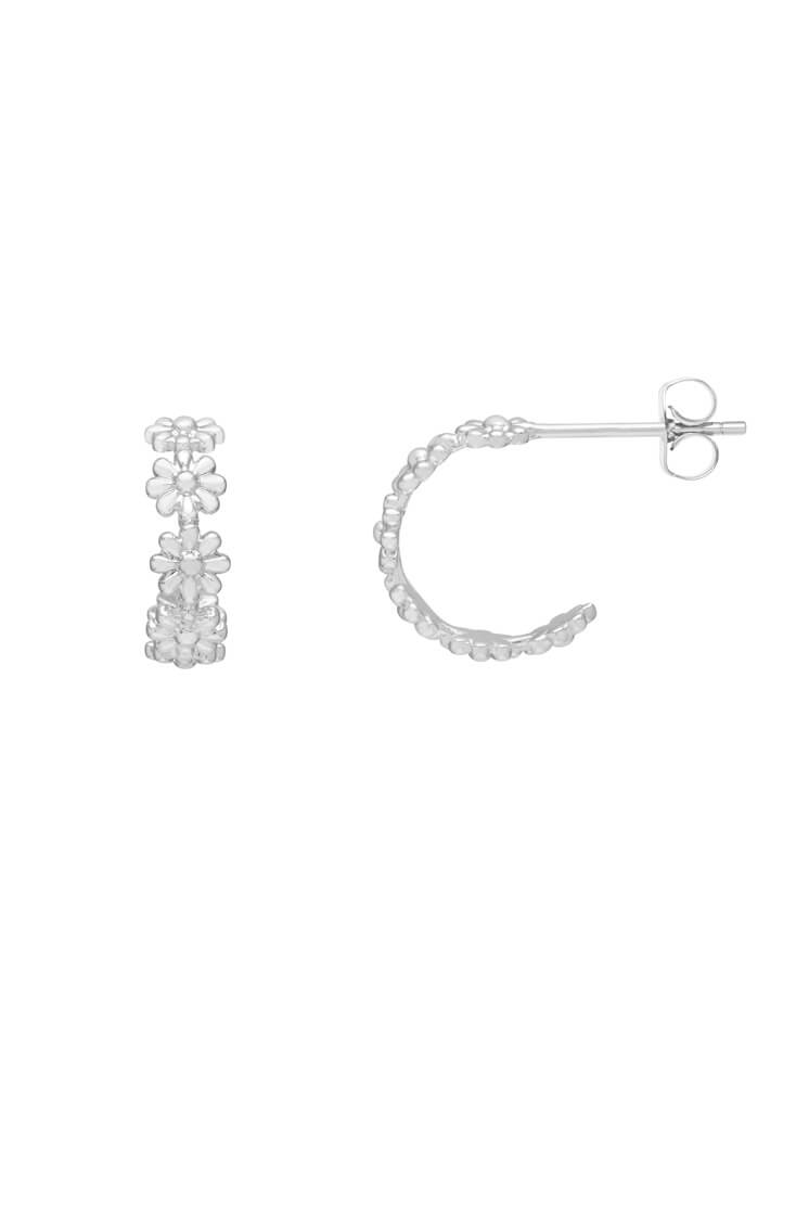 Wildflower Daisy Chain Hoop Earrings - Dainty Floral Boho Jewelry for Women | Perfect for Spring, Summer, Weddings & Everyday Wear