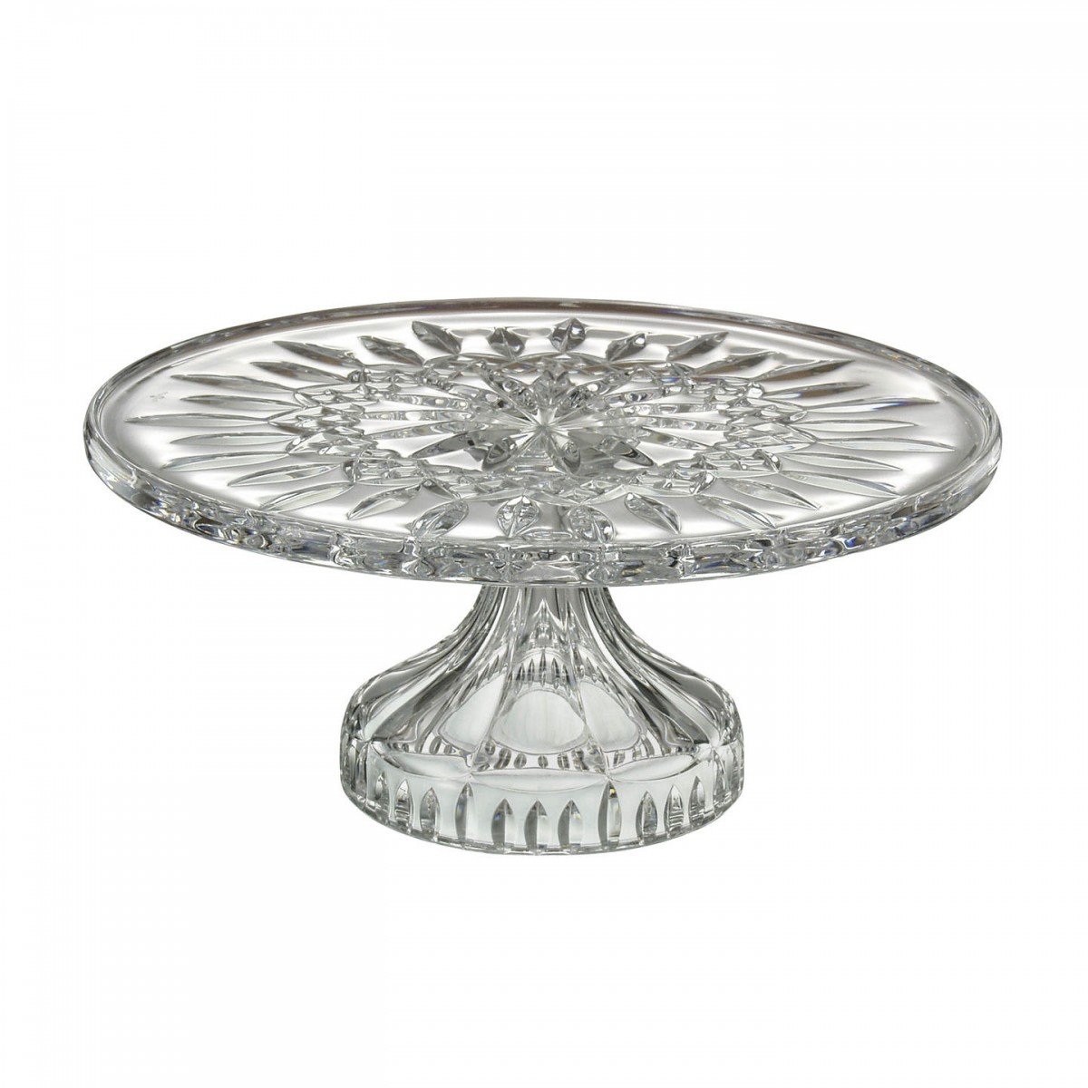 Waterford Lismore 11-Inch Clear Crystal Footed Cake Stand - Elegant Dessert Plate for Weddings, Parties & Special Occasions