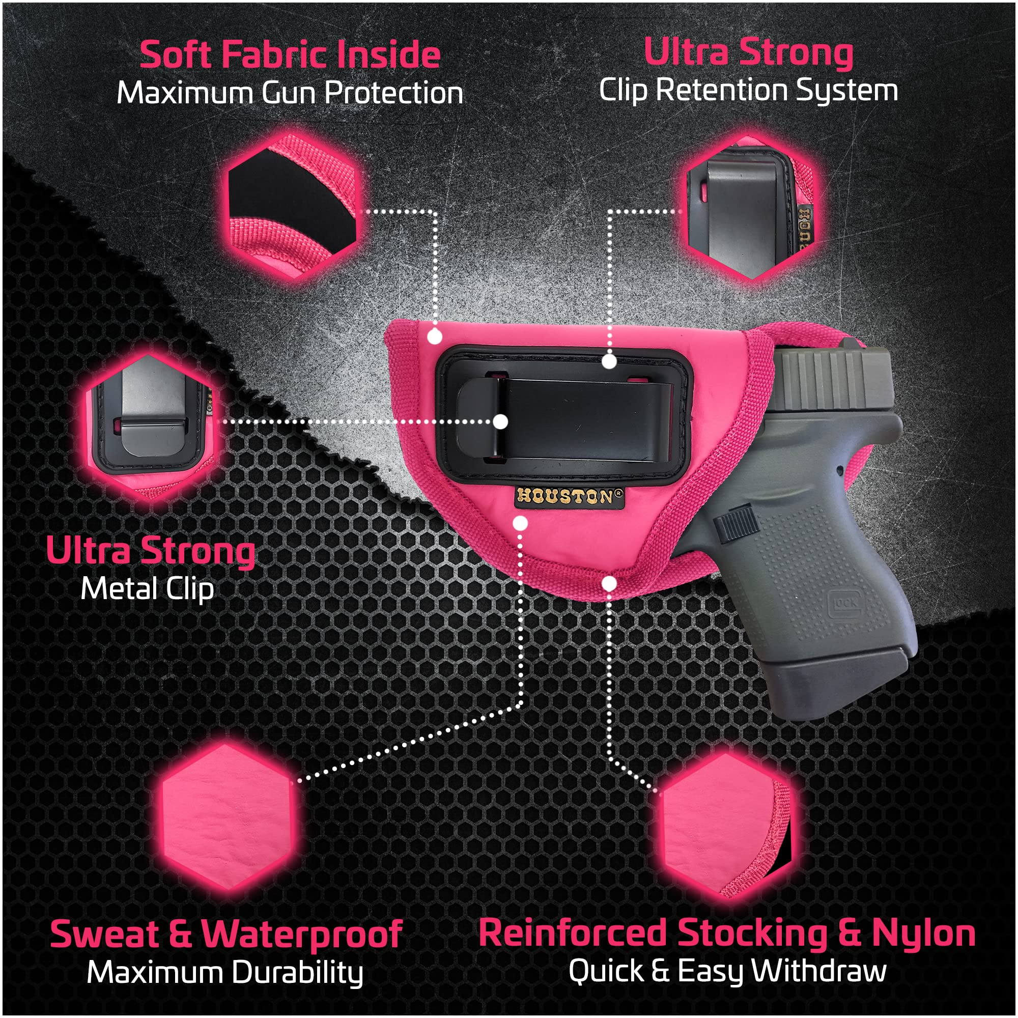 Concealed IWB Gun Holster for Women - Compatible with Glock 42, SIG P938, 1911 3