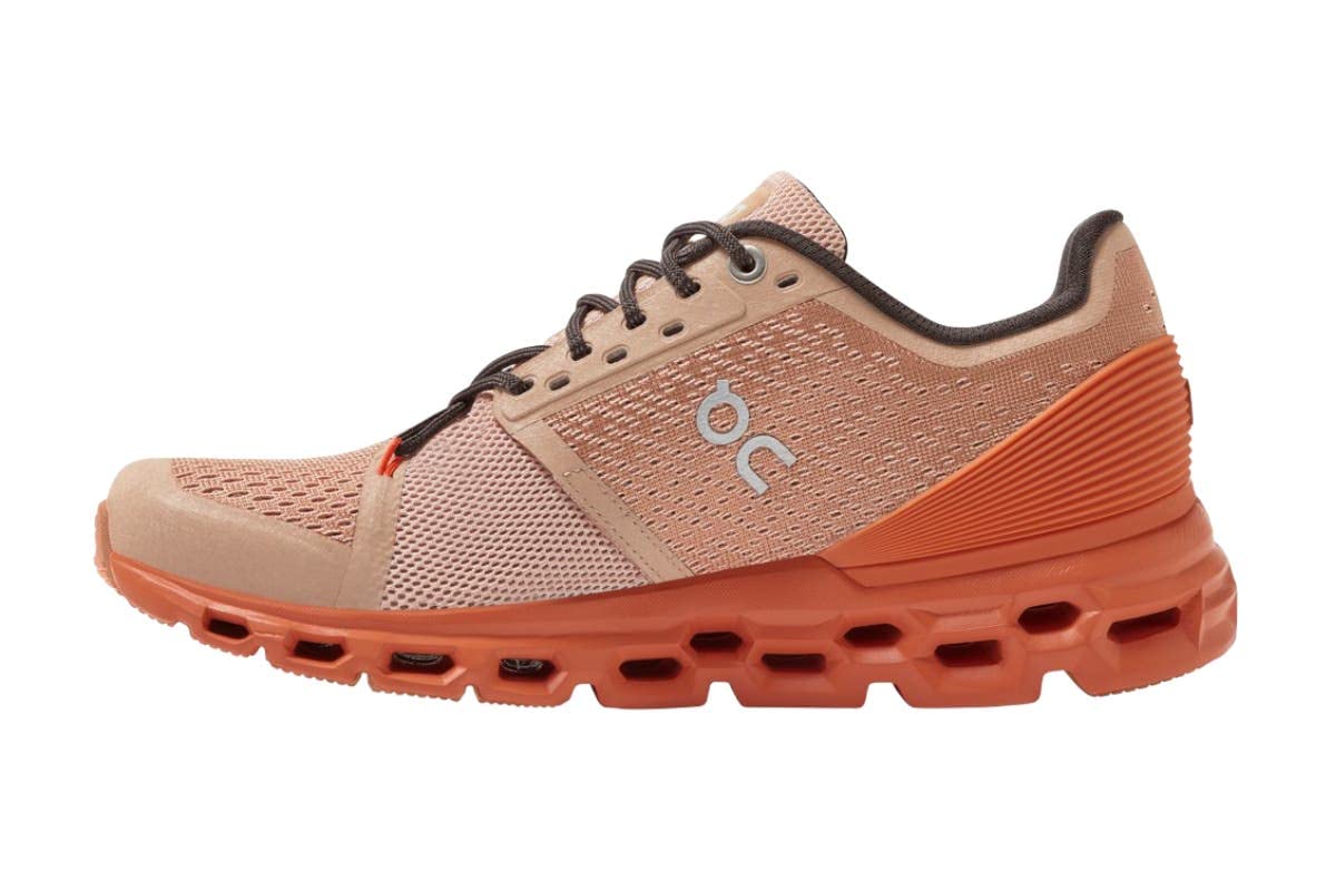 ON Running Women's Cloudstratus Running Shoes - Lightweight Cushioned Sneakers for Women (Rose Brown/Flare, Size 7.5) | Perfect for Road Running, Jogging & Gym Workouts