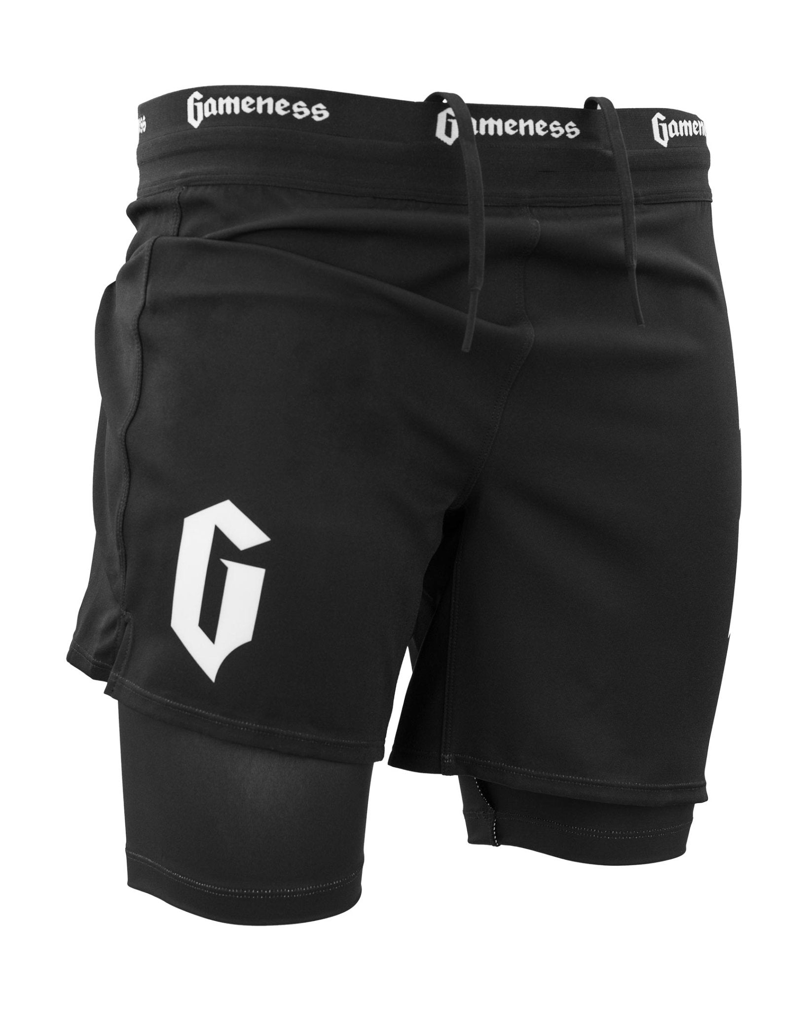 Gameness Men's Pulse Lined Pro Grappling Shorts - MMA BJJ Training & Competition Fight Shorts for Grapplers
