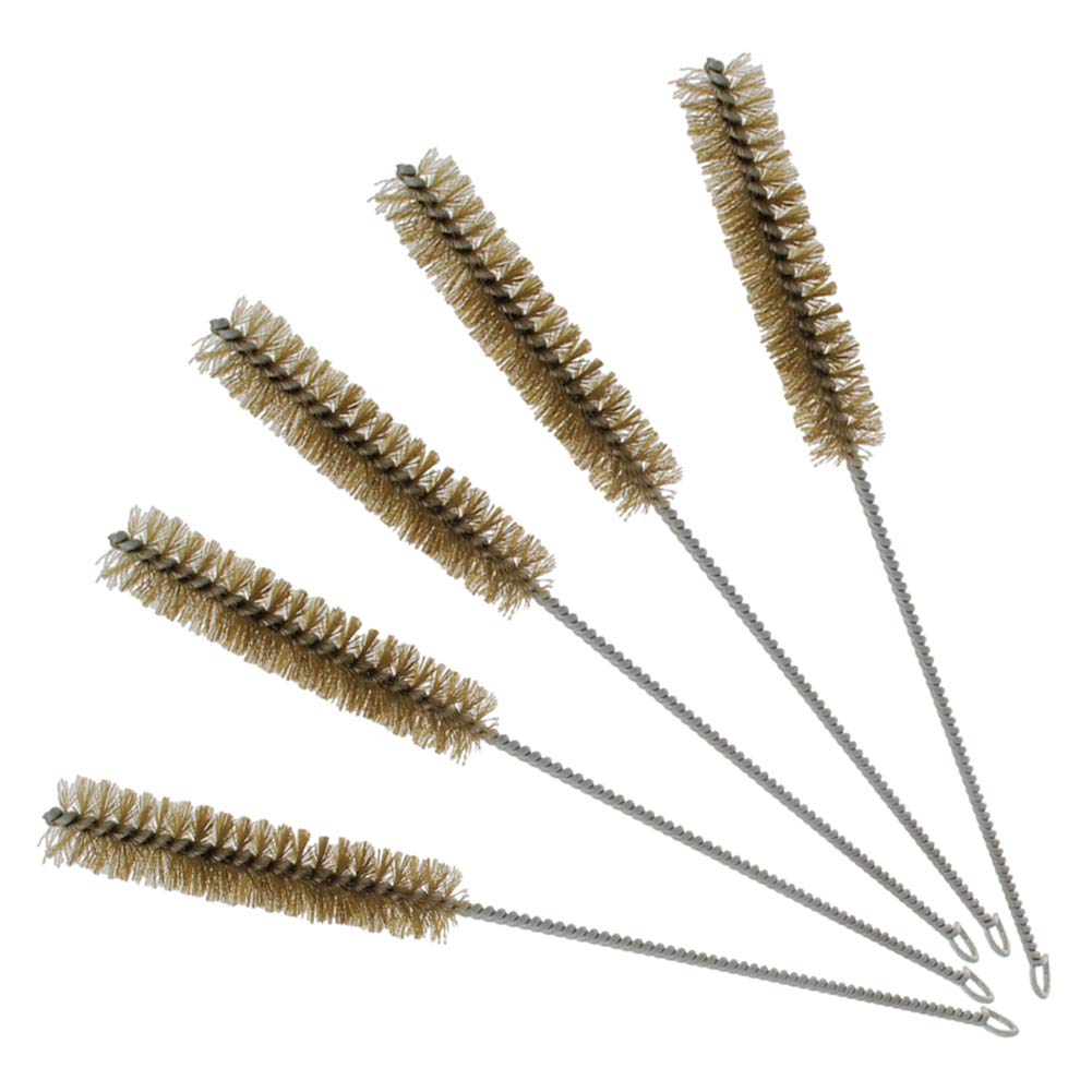 Utoolmart Copper Wire Cleaning Brush Set - 5pcs Spiral Power Tube Brushes for Bottles & Tubes (0.8