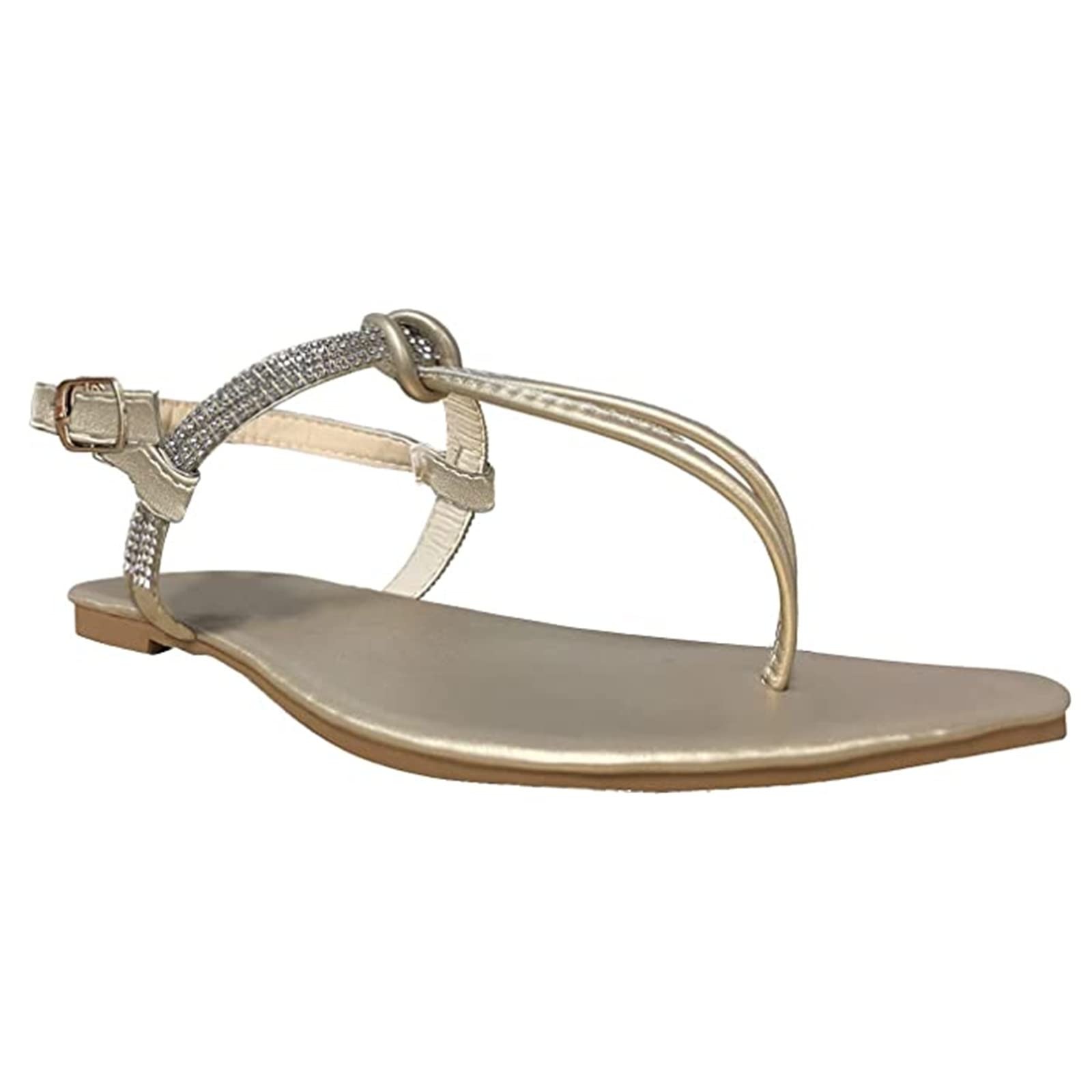 Women's Dressy Summer Sandals - Comfortable Strappy Flat Casual T-Strap Gladiator Beach Sandals | Perfect for Vacation, Walking & Outdoor Activities