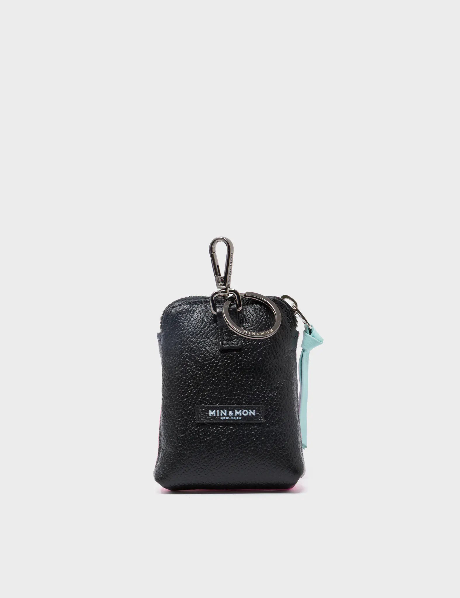 Florence Pouch Charm - Soft Neon Pink Leather Keychain with Cloud Design | Perfect for Keys, Bags & Gift Giving