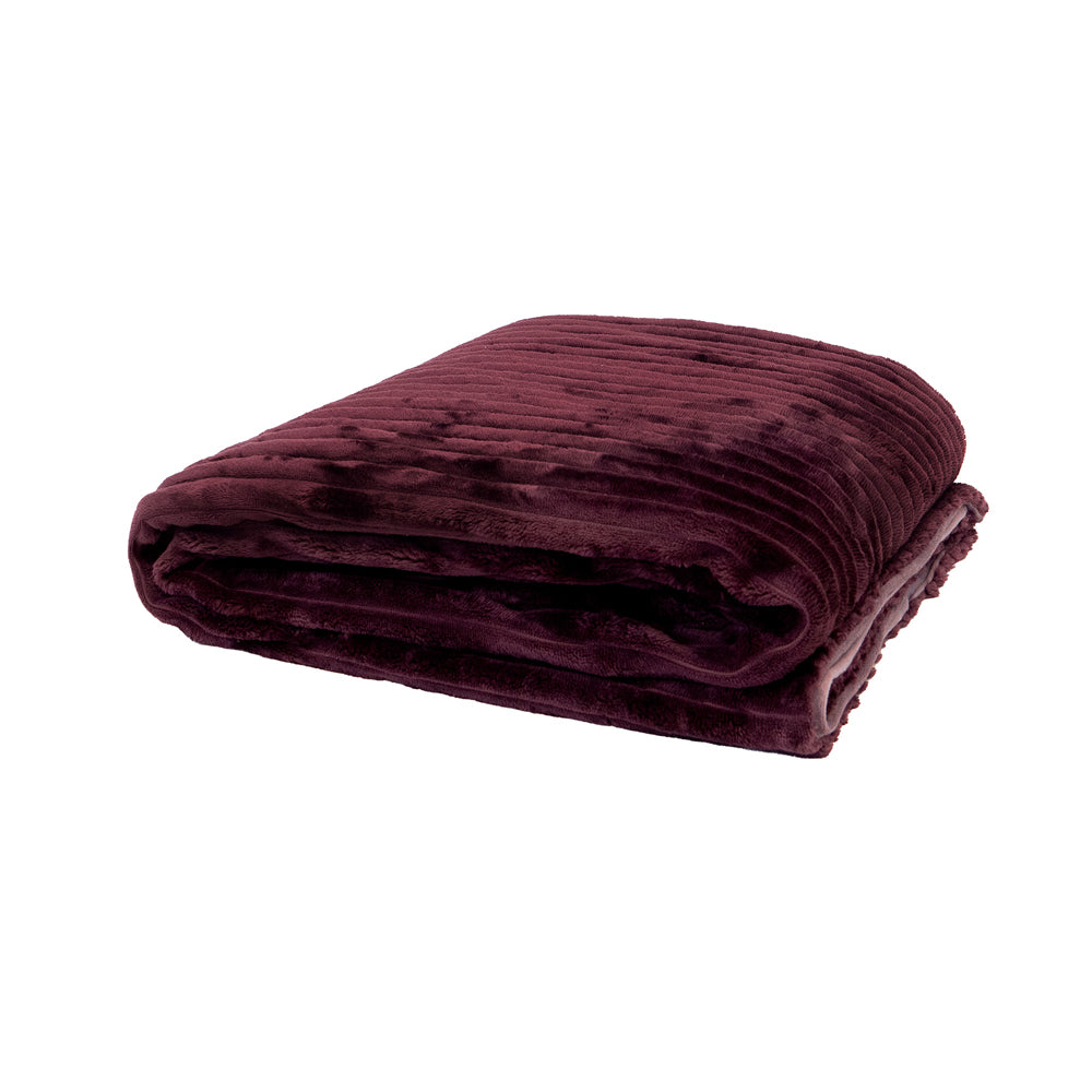 Channel Plum Throw Blanket - Soft & Cozy Knit Plush Throw for Couch, Bed, or Sofa - Perfect for Lounging, Netflix Nights & Home Decor