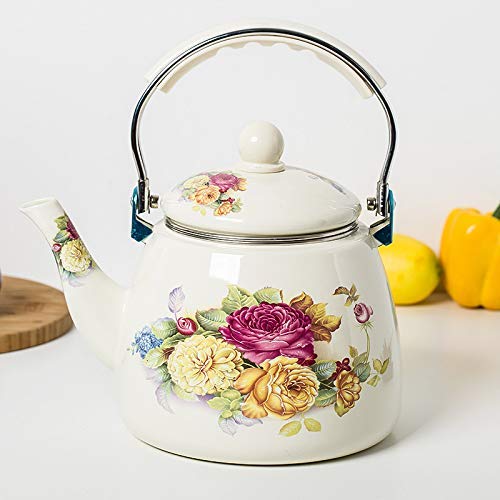 3.3L Enamel Teapot Kettle - Japanese Style Colorful Stovetop Tea Pot with Built-in Strainer for Brewing Tea, Coffee & Herbal Infusions - Perfect for Home, Office & Tea Ceremonies