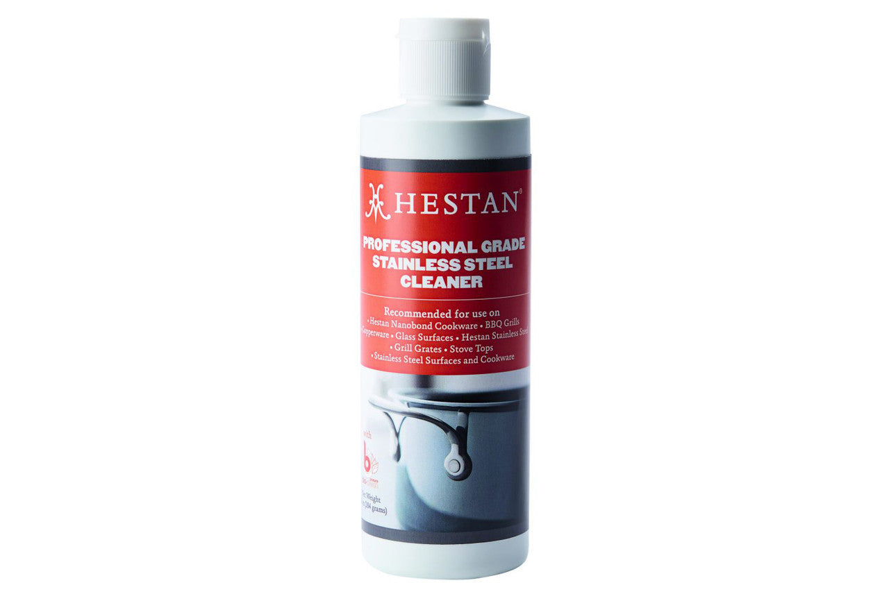 Hestan Premium Stainless Steel Cleaner & Polish - Safe for Cookware, Appliances, Sinks - Restores Shine & Removes Stains - Ideal for Kitchen, Outdoor Grills, and Metal Surfaces