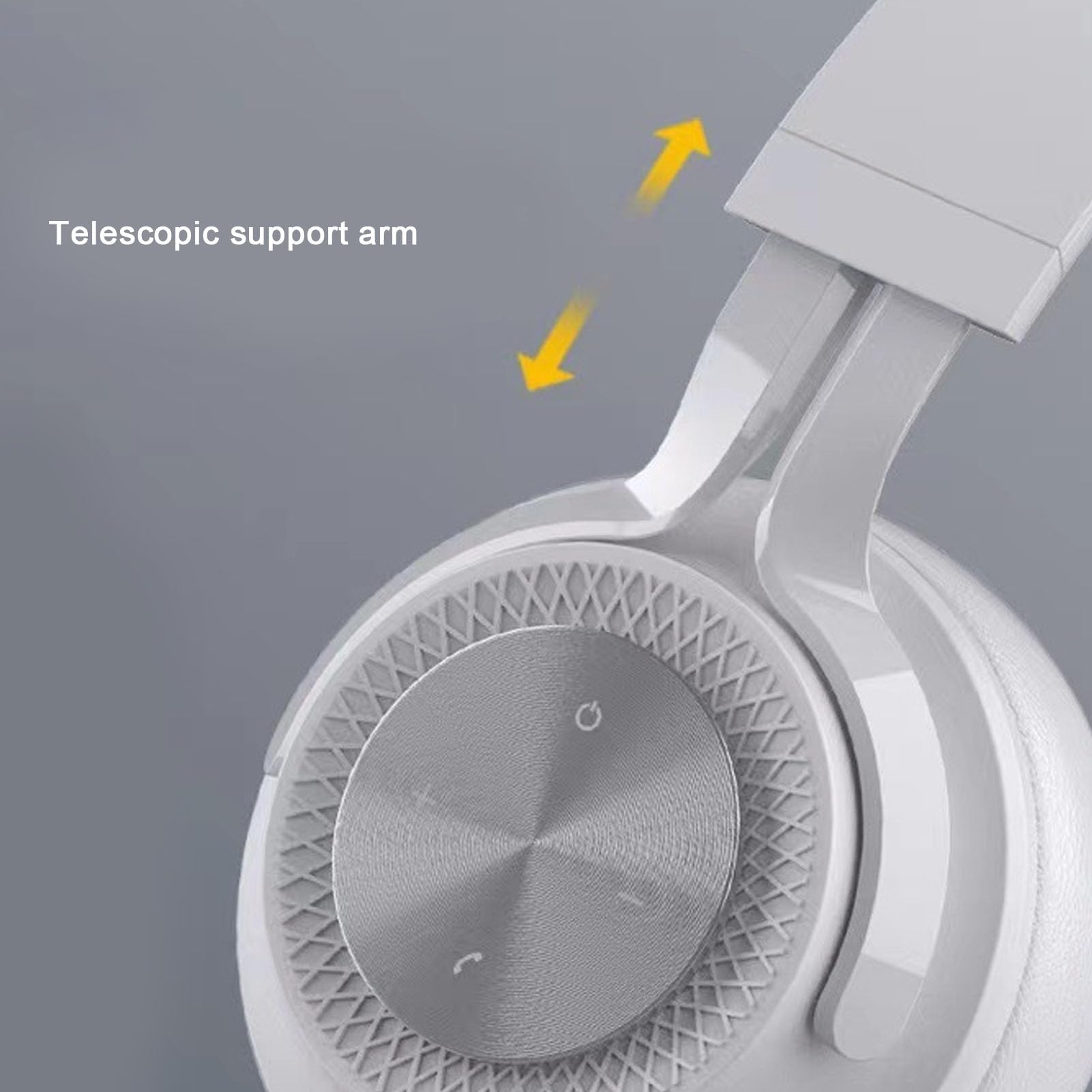 GOWENIC Wireless Gaming Headset with Noise Cancelling Mic - Bluetooth Over-Ear Headphones for PS5, Xbox One, PC & Mobile - Foldable Design with Memory Foam Cushions & Deep Bass (White) - Perfect for Gaming, Streaming & Online Meetings