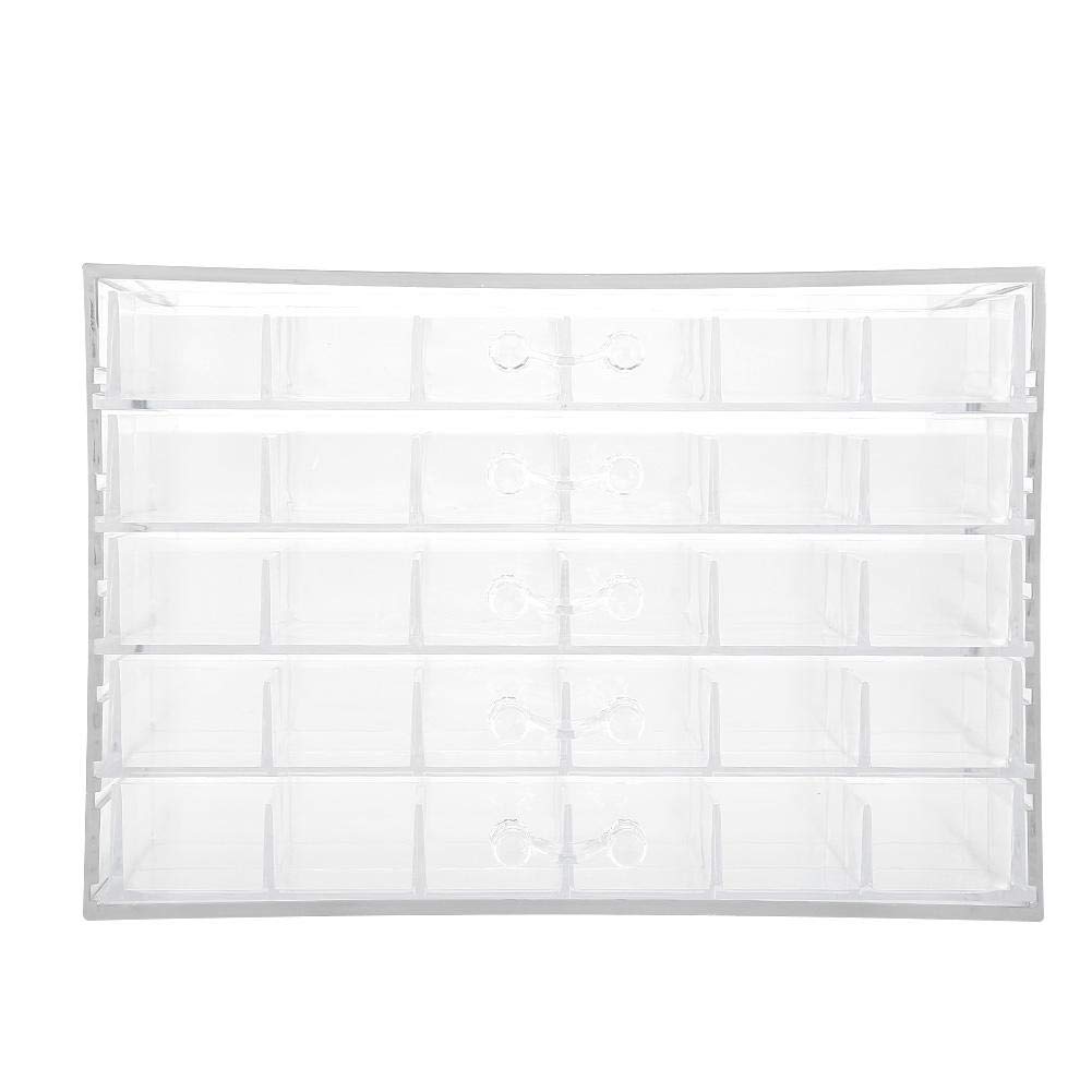 120 Grids Transparent Nail Art Storage Box - Organizer for False Nails, Nail Tips & Decorations | Perfect for Salon, Home Use & Professional Nail Technicians