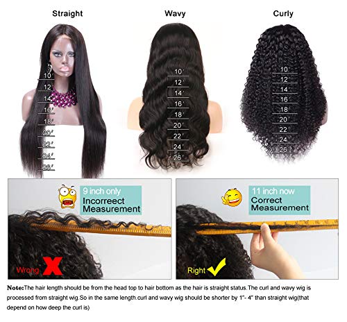 Afro Kinky Curly Headband Wig - Brazilian Remy Human Hair Glueless Half Wig for Black Women - 200% Density 14 Inch - Perfect for Daily Wear, Parties & Protective Styling