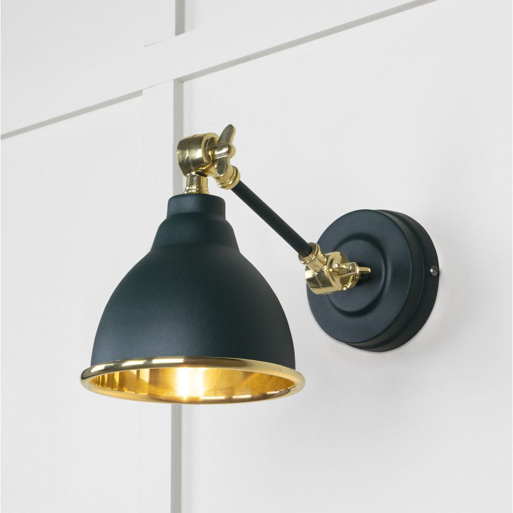 Elegant Smooth Brass Brindley Wall Light - Vintage Style Sconce in Multiple Finishes | Perfect for Bedroom, Hallway & Outdoor Patio Lighting