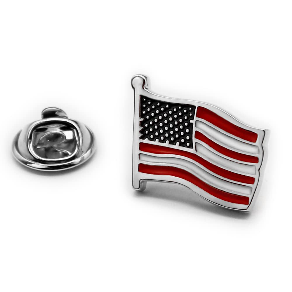 Patriotic American Flag Lapel Pin - Gold Plated Suit Accessory for Men & Women - Perfect for Business, Weddings, and Special Events