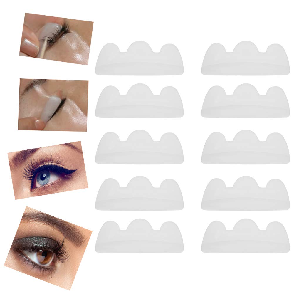 5 Pairs Silicone Eyelash Perming Pads - Reusable Eyelash Curling & Lifting Shield Patch for Lash Perm Treatment, Professional Makeup Tool for Salon & Home Use - Perfect for Lash Extensions, Volume Lashes & Natural Lash Enhancement