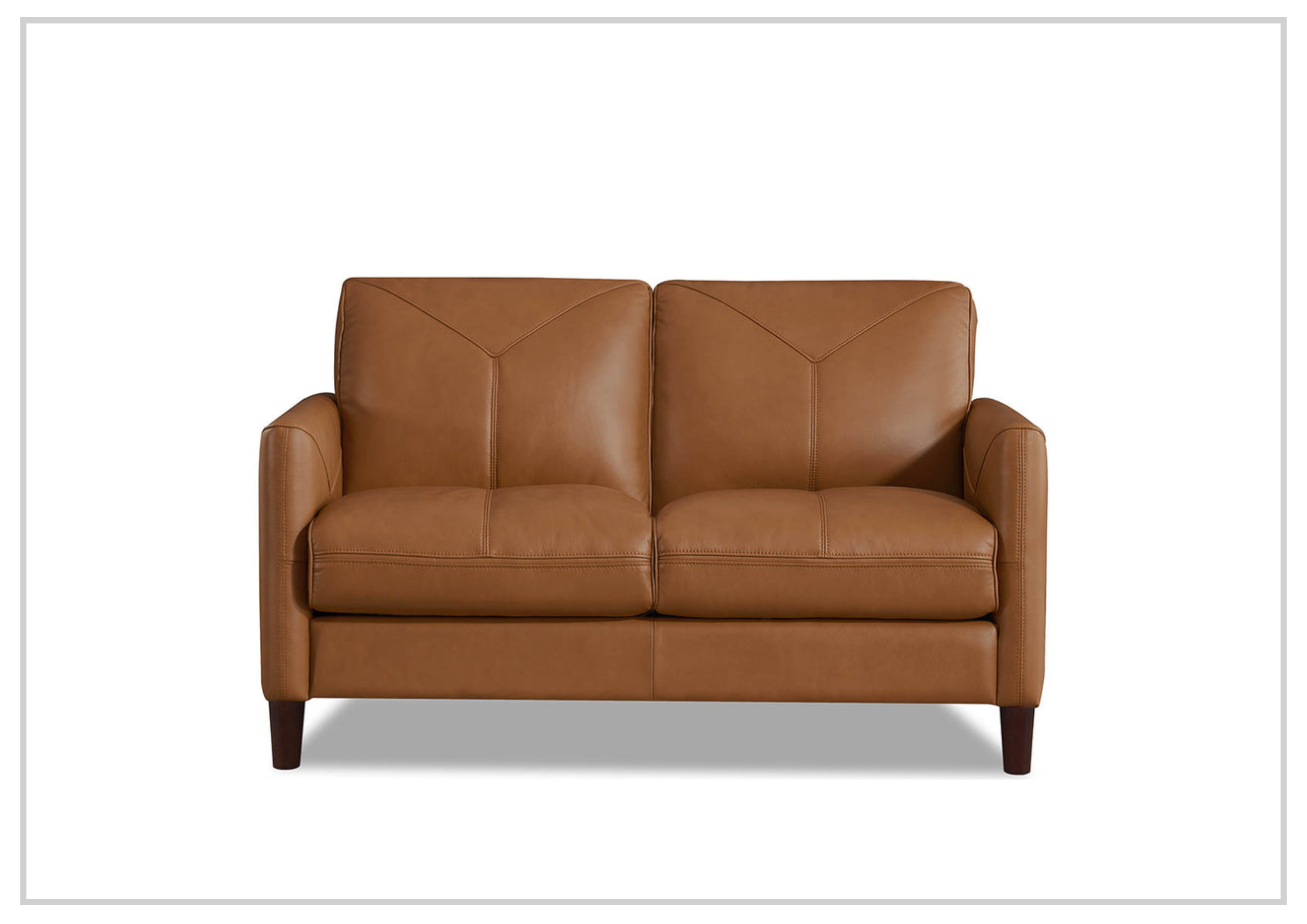 Hydeline Yorkdale Genuine Leather Loveseat Sofa - 2-Seater Recliner Couch for Living Room, Home Theater & Office - Comfortable & Stylish Furniture for Small Spaces