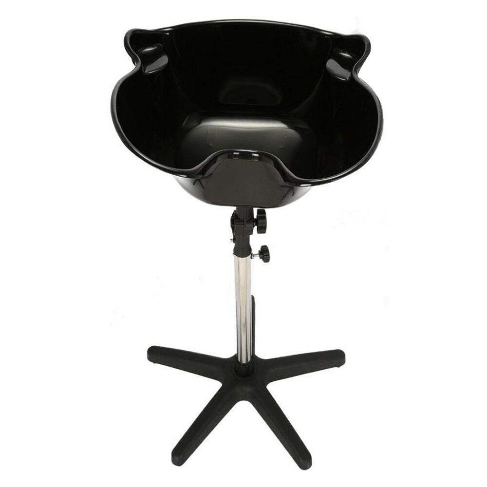 Portable Hair Washing Sink with Adjustable Stand - Large Black Shampoo Basin for Home & Salon Use | Perfect for Hair Salons, Home Hair Care & Mobile Stylists