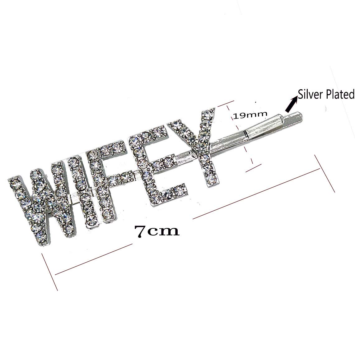 Blingbling WIFEY Hair Clips - Rhinestone Letters Hairpins for Women | Wedding & Party Accessories