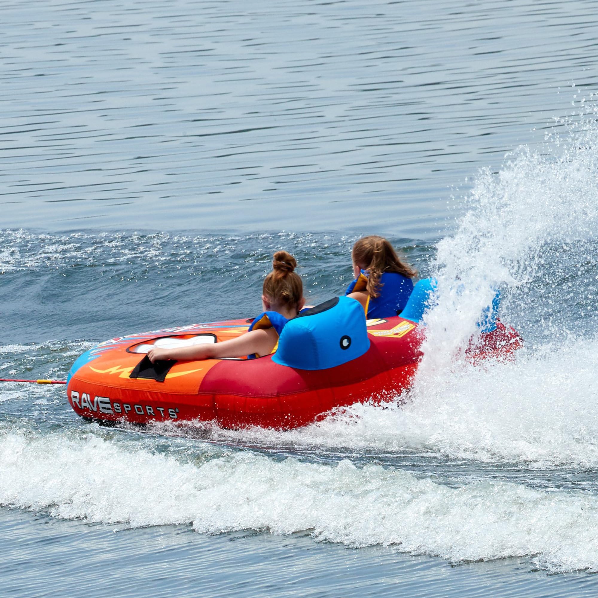 RAVE Sports Tirade II Inflatable Boat Towable Tube - 1-2 Rider Water Sports Towable for Lakes & Rivers, Perfect for Summer Fun & Family Adventures