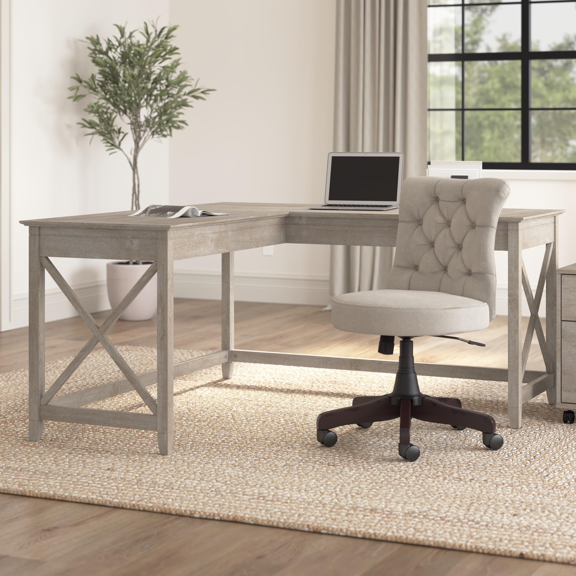 Bush Furniture Key West L-Shaped Desk 60