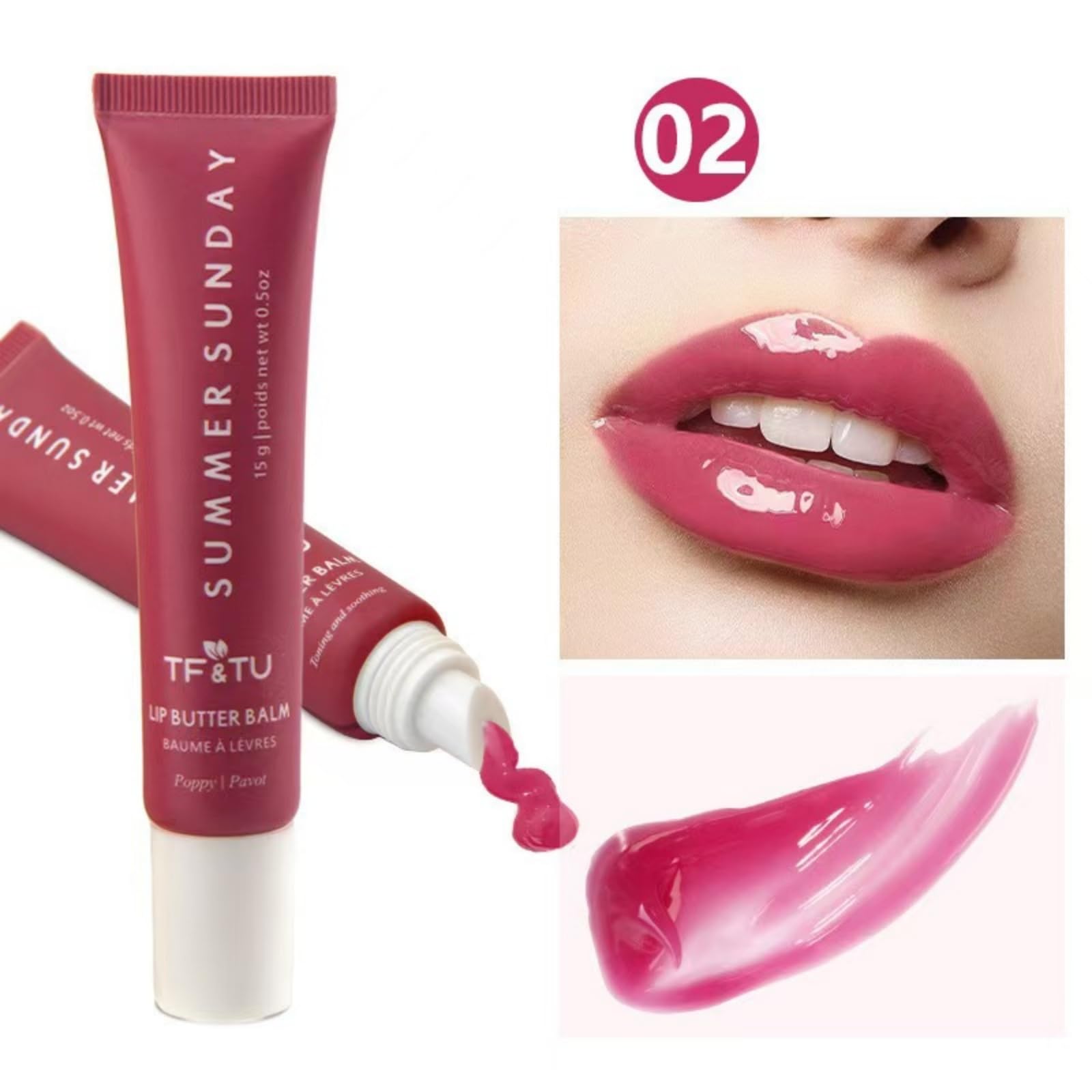 6pcs Summer Tinted Lip Butter Balm - Vegan Moisturizing Lip Balm for Hydration & Shine, Softening & Soothing Skincare Care - Perfect for Daily Use, Beach Days & Makeup Looks