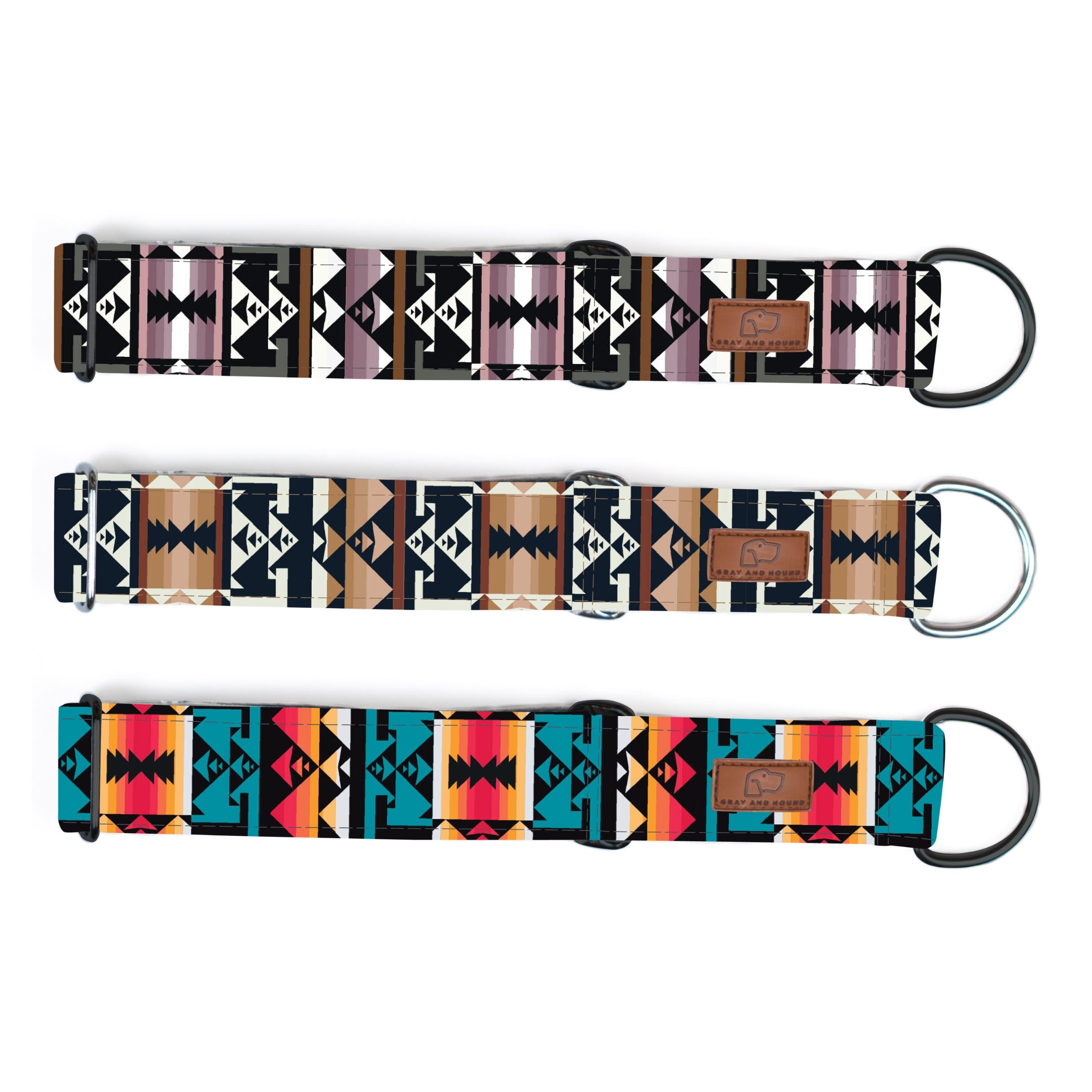Limited Slip Dog Collar 3-Pack - Adjustable Nylon Pet Collars for Small Medium Large Dogs - Choose Your Designs - Perfect for Walking, Training & Outdoor Adventures