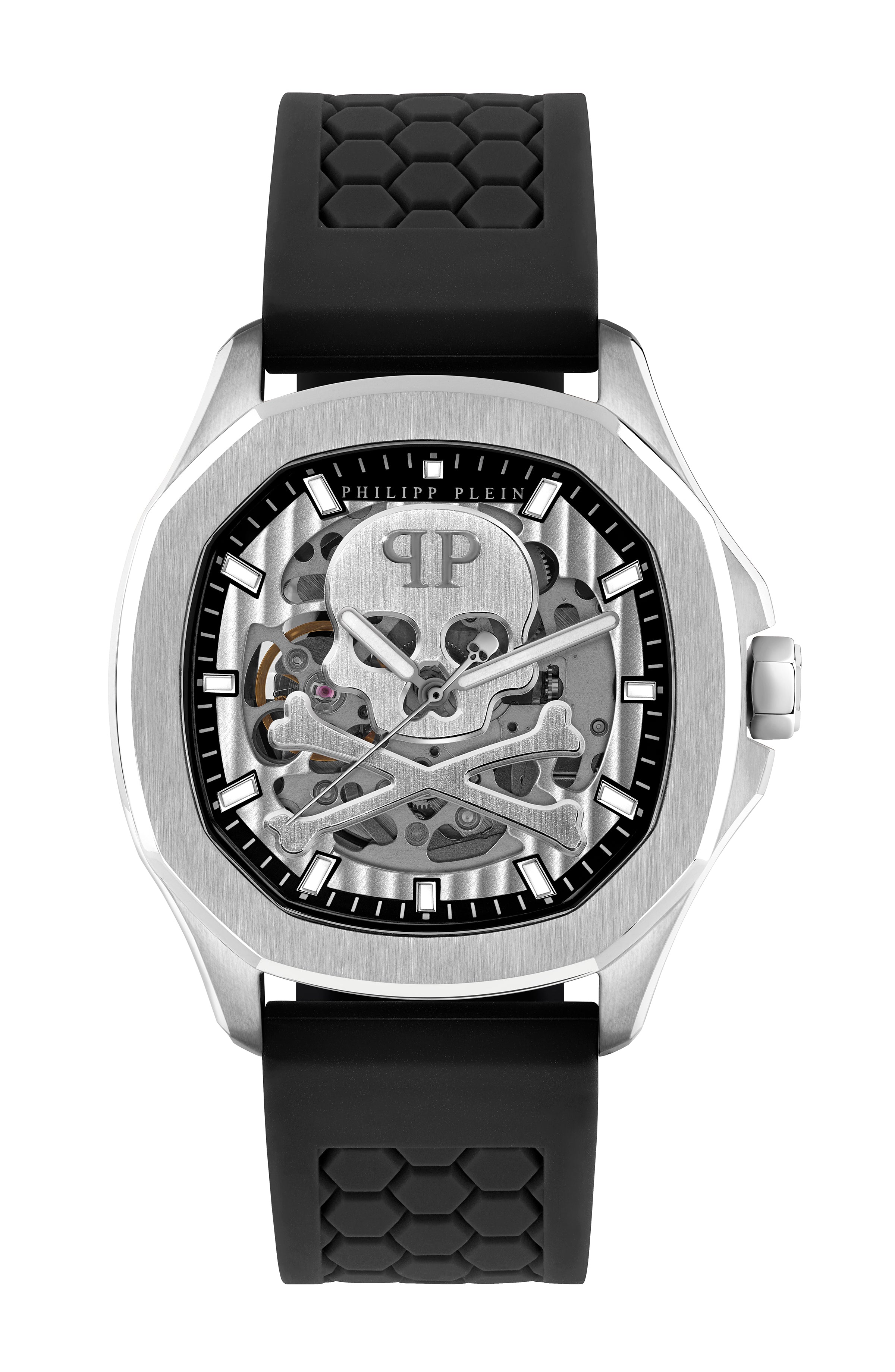 black/stainless steel/silver