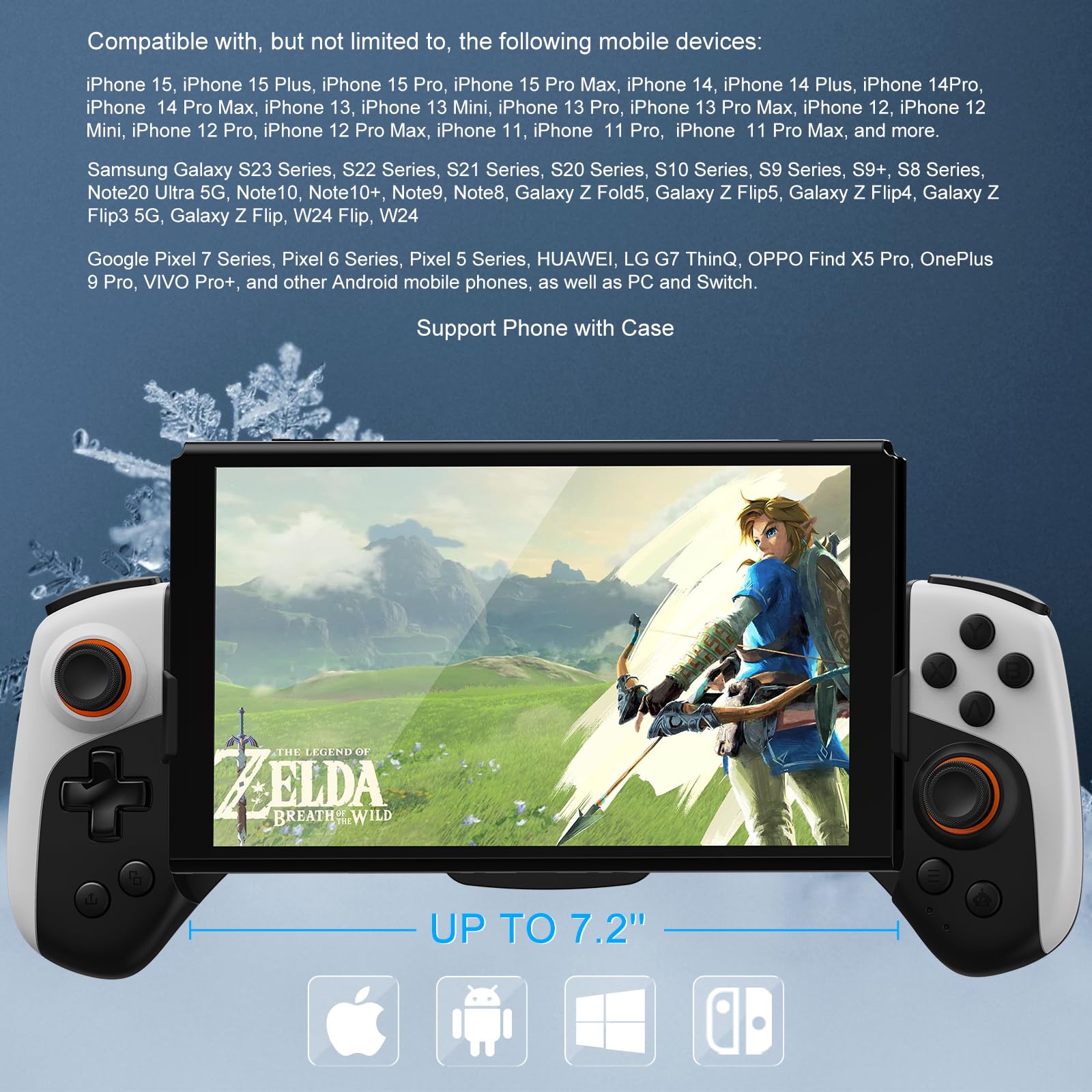Wireless Bluetooth Game Controller for iPhone 16/15/14/13, Android, Switch & PC - RGB Cooling Fan with Heat Conduction Plate, Turbo/Macro Functions - Compatible with Samsung, LG, Google Phones - Perfect for Fortnite, Call of Duty Mobile & Cloud Gaming - Great for Travel, Home Entertainment & eSports - Ideal Gift for Gamers | Use for Mobile Gaming, Online Tournaments, Long Gaming Sessions, Travel Entertainment, Home Console Gaming & Competitive eSports Matches
