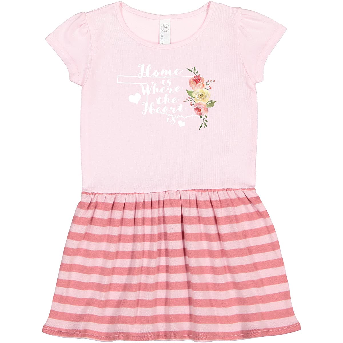 Inktastic Oklahoma Home is Where The Heart is Watercolor Print Toddler Dress - Cute Casual Outfit for Girls, Playdates & Family Photos